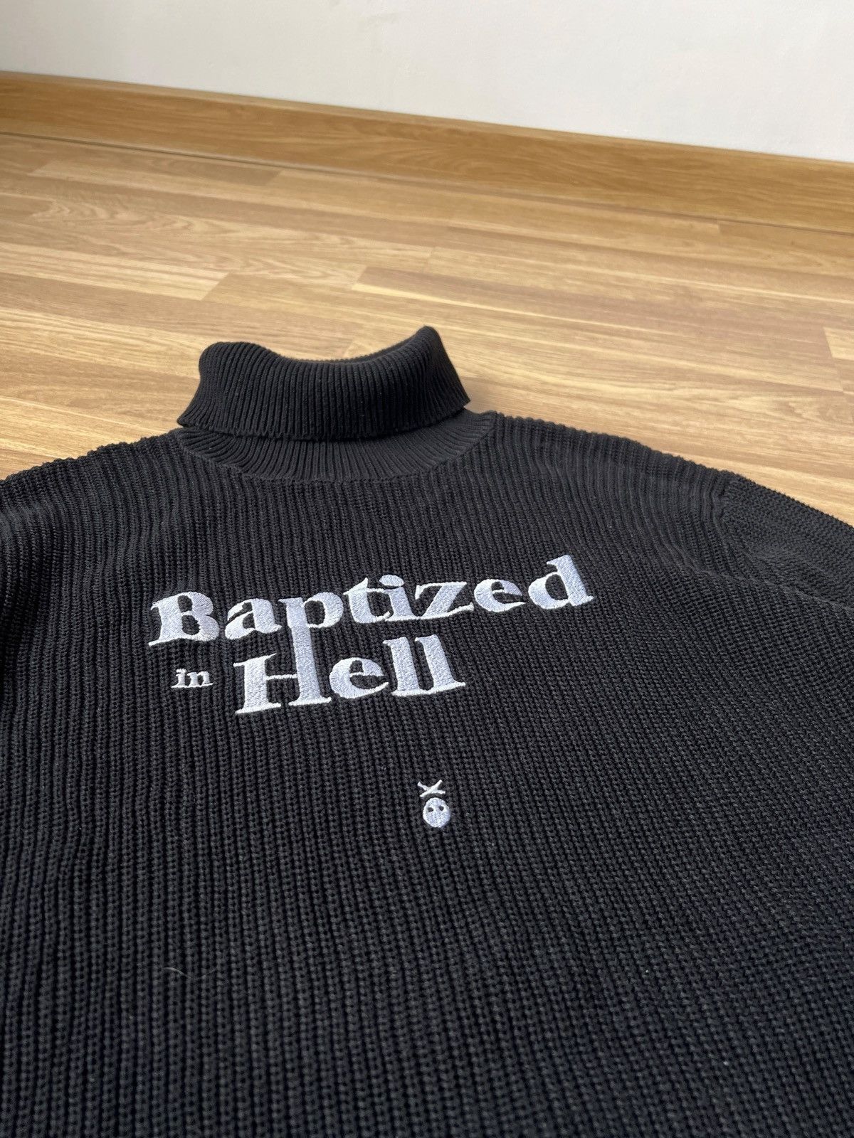 MXDVS MXDVS “ Baptized in Hell” Cotton Black Knit Sweater size L Size US L / EU 52-54 / 3 - 6 Thumbnail
