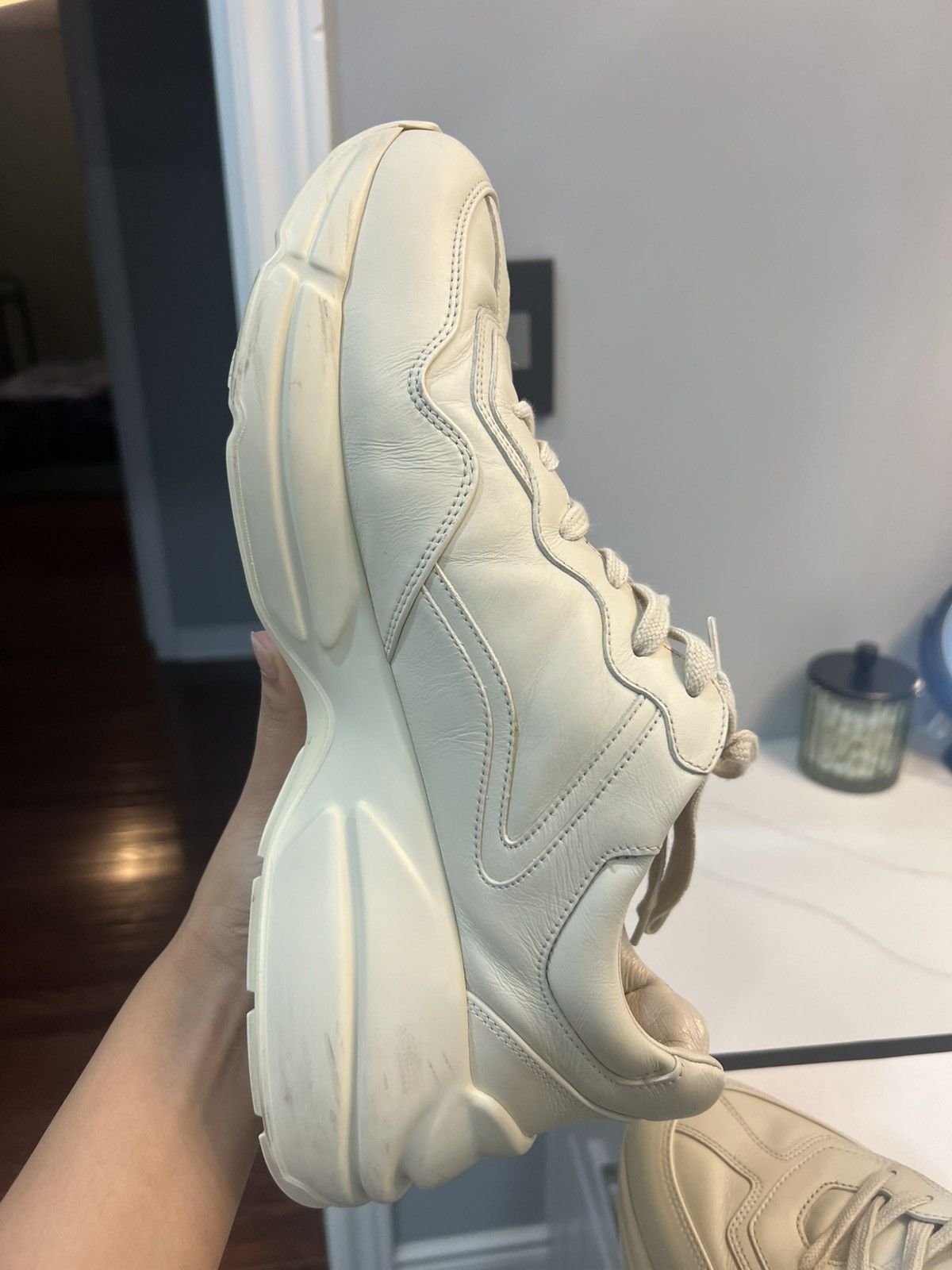 Gucci MEN'S RHYTON TRAINER WITH GUCCI LOGO Size US 10 / EU 43 - 6 Thumbnail