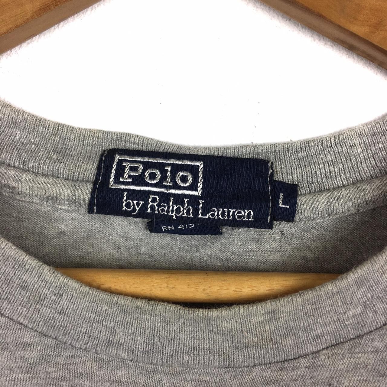 Vintage Vintage POLO RALPH LAUREN Small Pony Gray Tee T-Shirt Usa Size US L / EU 52-54 / 3 - 3 Thumbnail