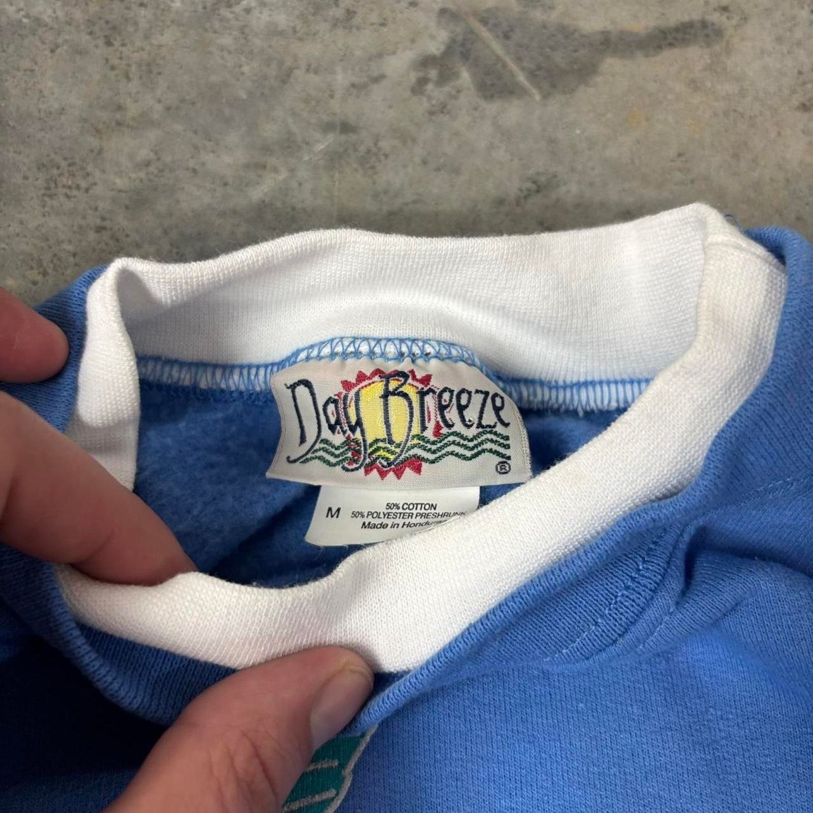 Vintage Blue and white leaf crewneck sweatshirt coquette grandma Size M / US 6-8 / IT 42-44 - 3 Thumbnail