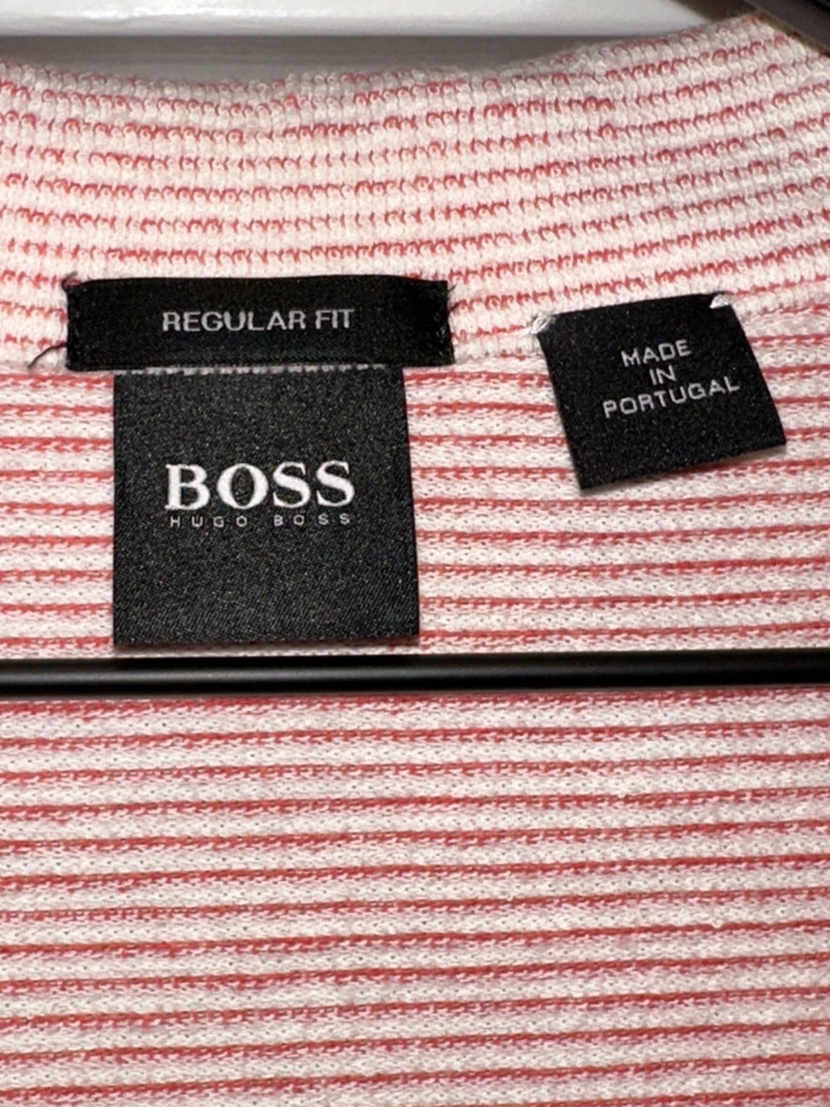 Hugo Boss Hugo Boss Textured Knit Polo Shirt Stripes Size US M / EU 48-50 / 2 - 3 Thumbnail
