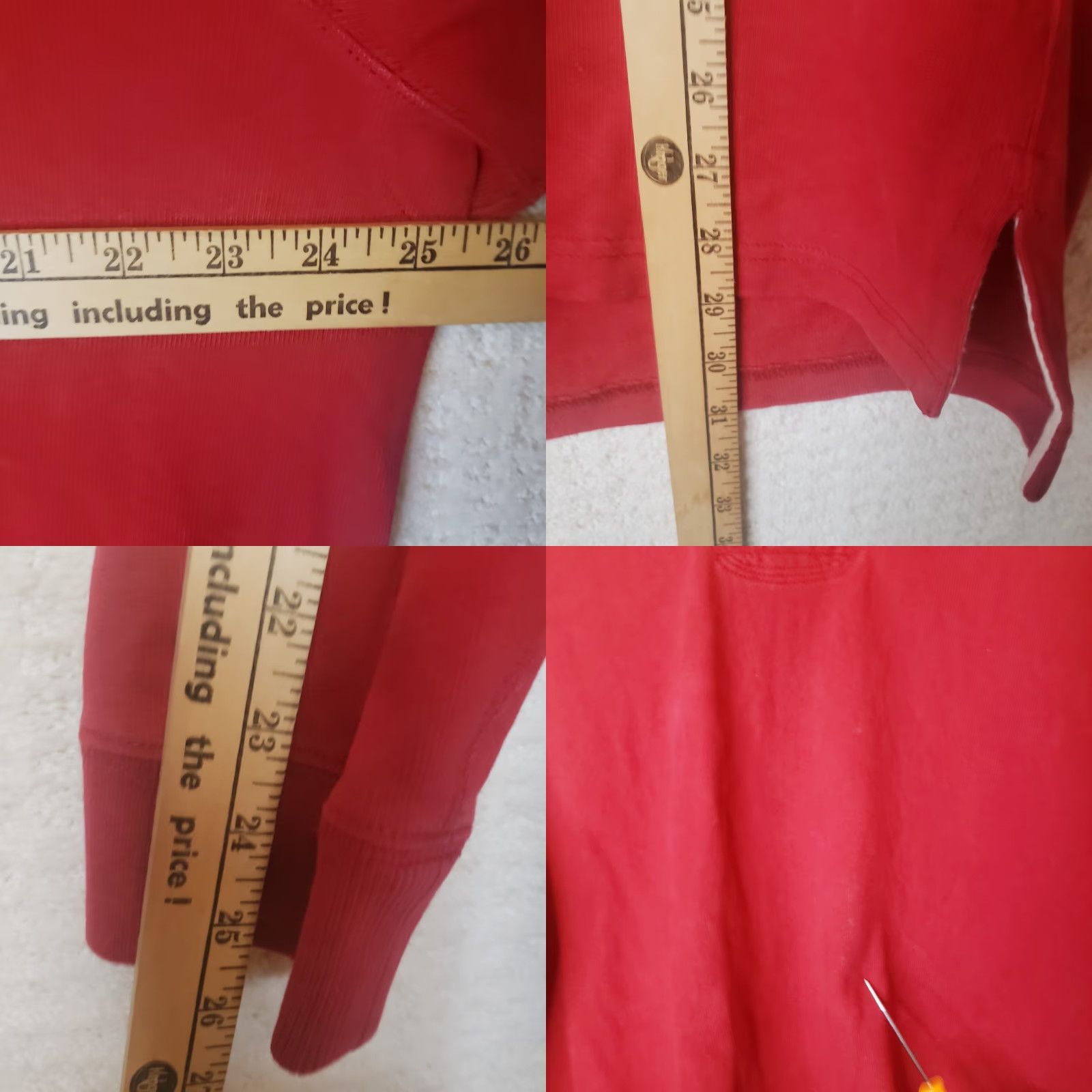 Polo Ralph Lauren Ralph Lauren Polo Shirt Mens L Red Long Sleeve Rugby Embroidered Logo Elbow Pads Shirt Size US L / EU 52-54 / 3 - 11 Thumbnail