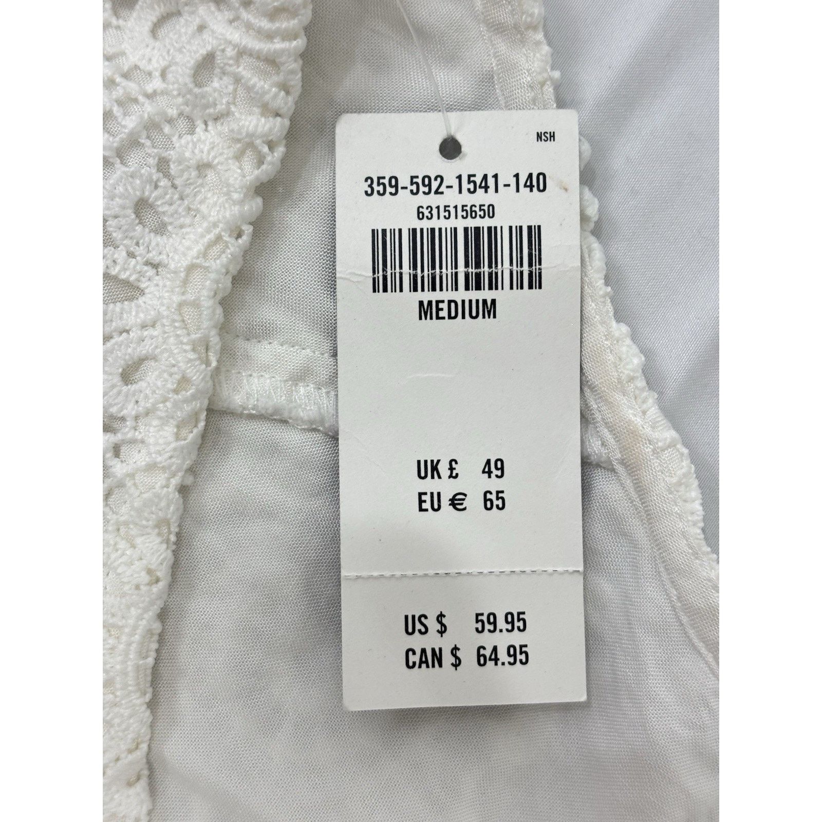 Hollister Ladies Hollister White Lace Scalloped Edge Mini Dress Size M Size M / US 6-8 / IT 42-44 - 7 Thumbnail