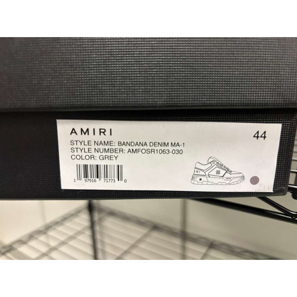 Amiri o1rshd1 Bandana Denim MA-1 Sneakers in Grey Size US 11 / EU 44 - 19 Thumbnail