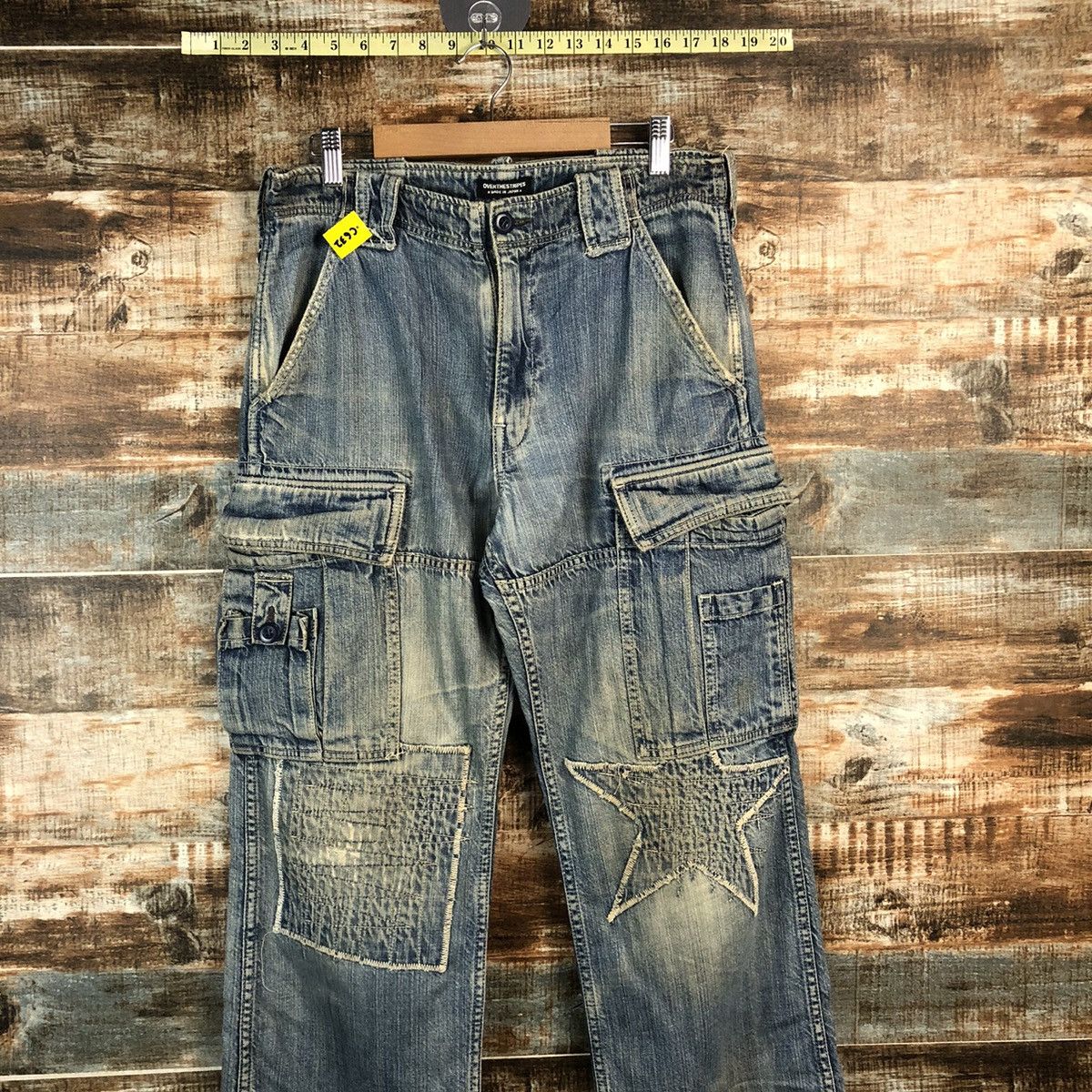 OVER THE STRiPES DLL Over The Stripes patchwork Blue Multipocket Pants #C632 Size US 30 / EU 46 - 2 Thumbnail