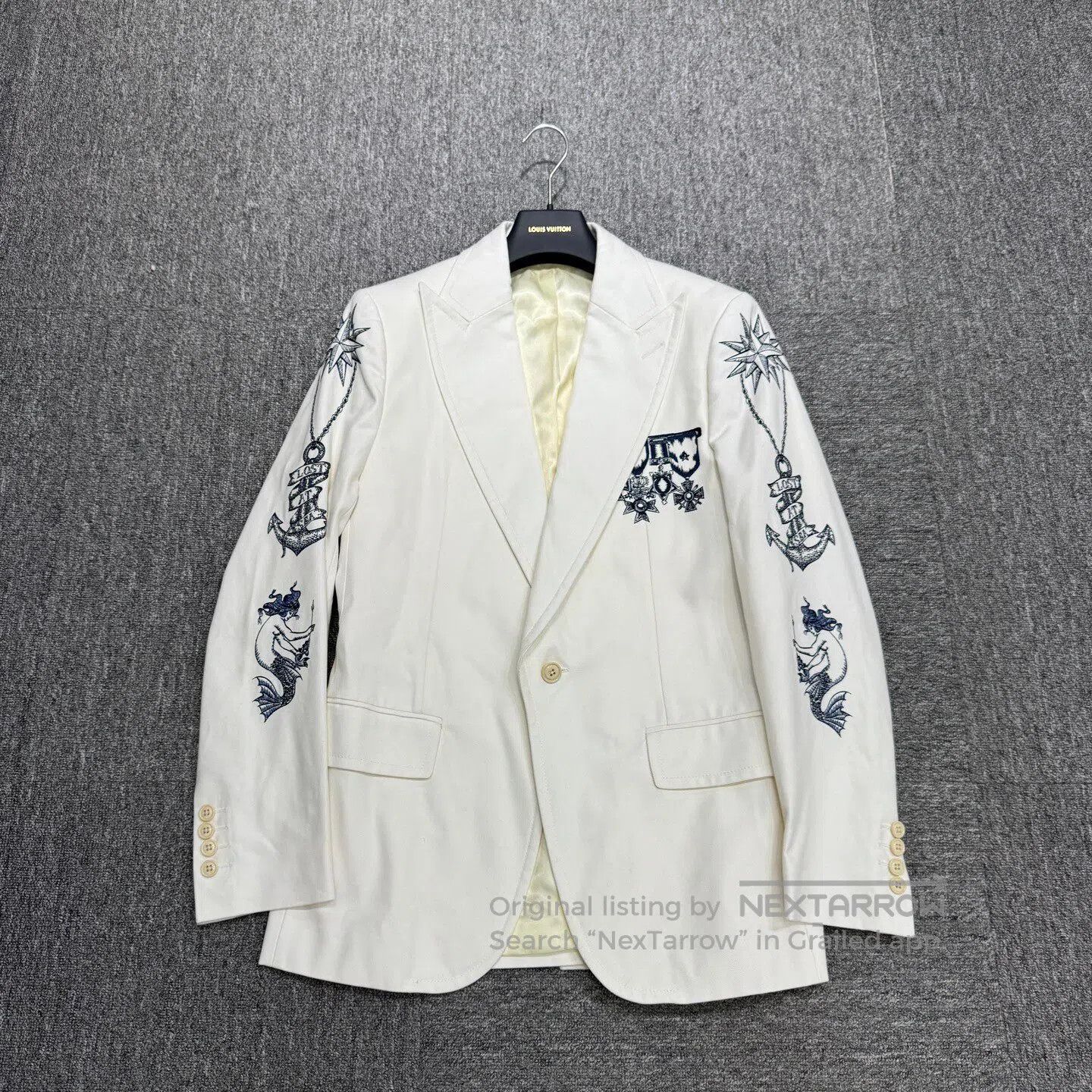 Alexander McQueen ALEXANDER MCQUEEN Embroidered mermaid suit jacket| Size 46R - 1 Thumbnail