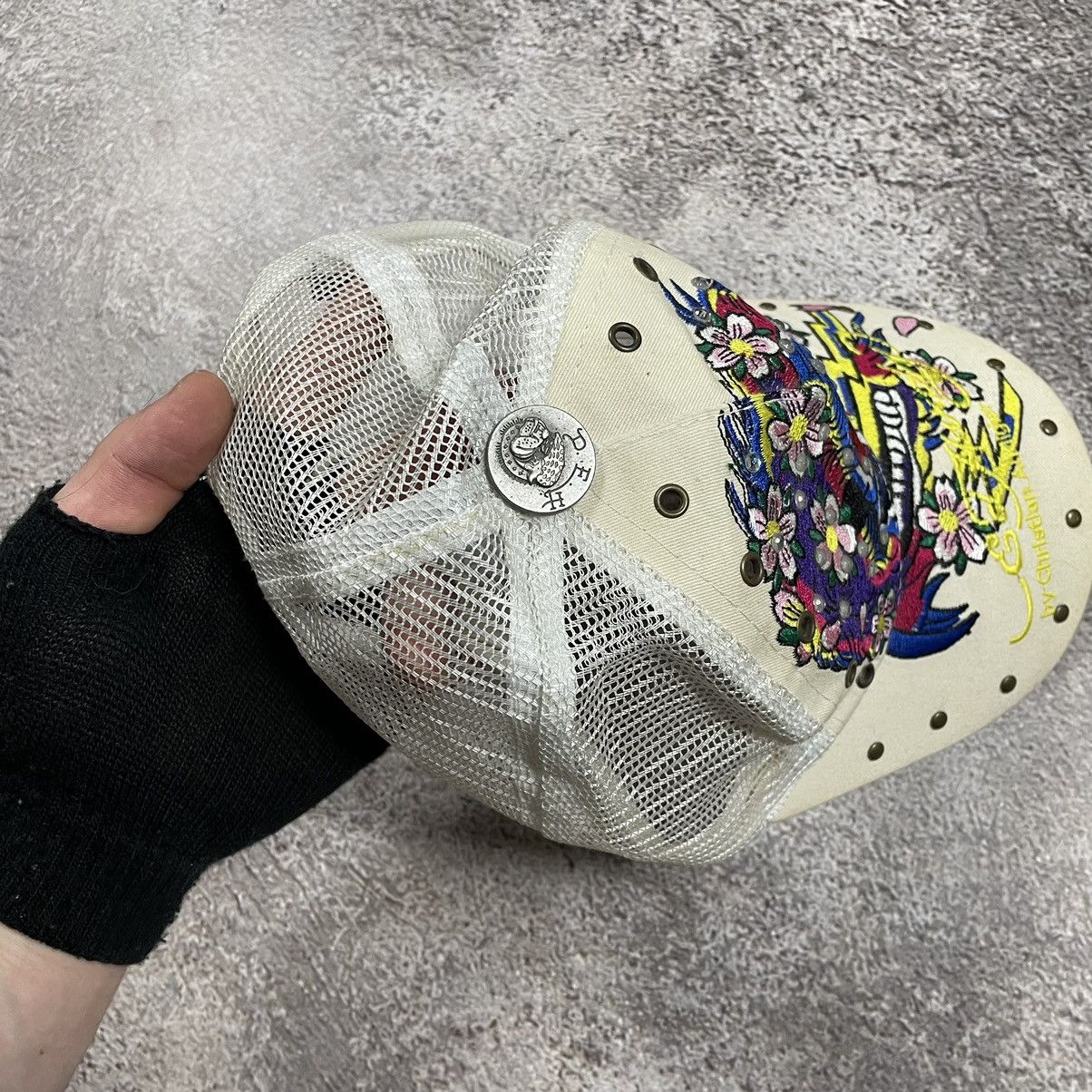 Vintage Vintage Y2K Ed Hardy Graphic Hat Cap Streetwear Worn In OS Size ONE SIZE - 4 Thumbnail