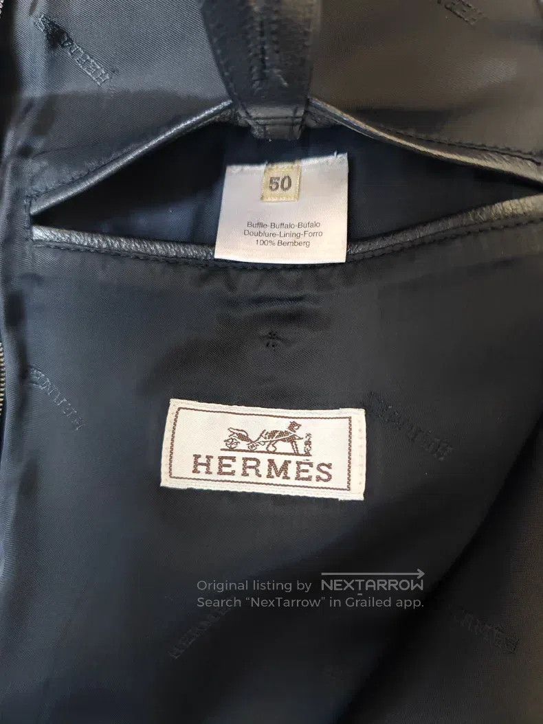 Hermes Hermes Black Buffalo Leather Classic Style, Lined with 100 Size US M / EU 48-50 / 2 - 4 Thumbnail