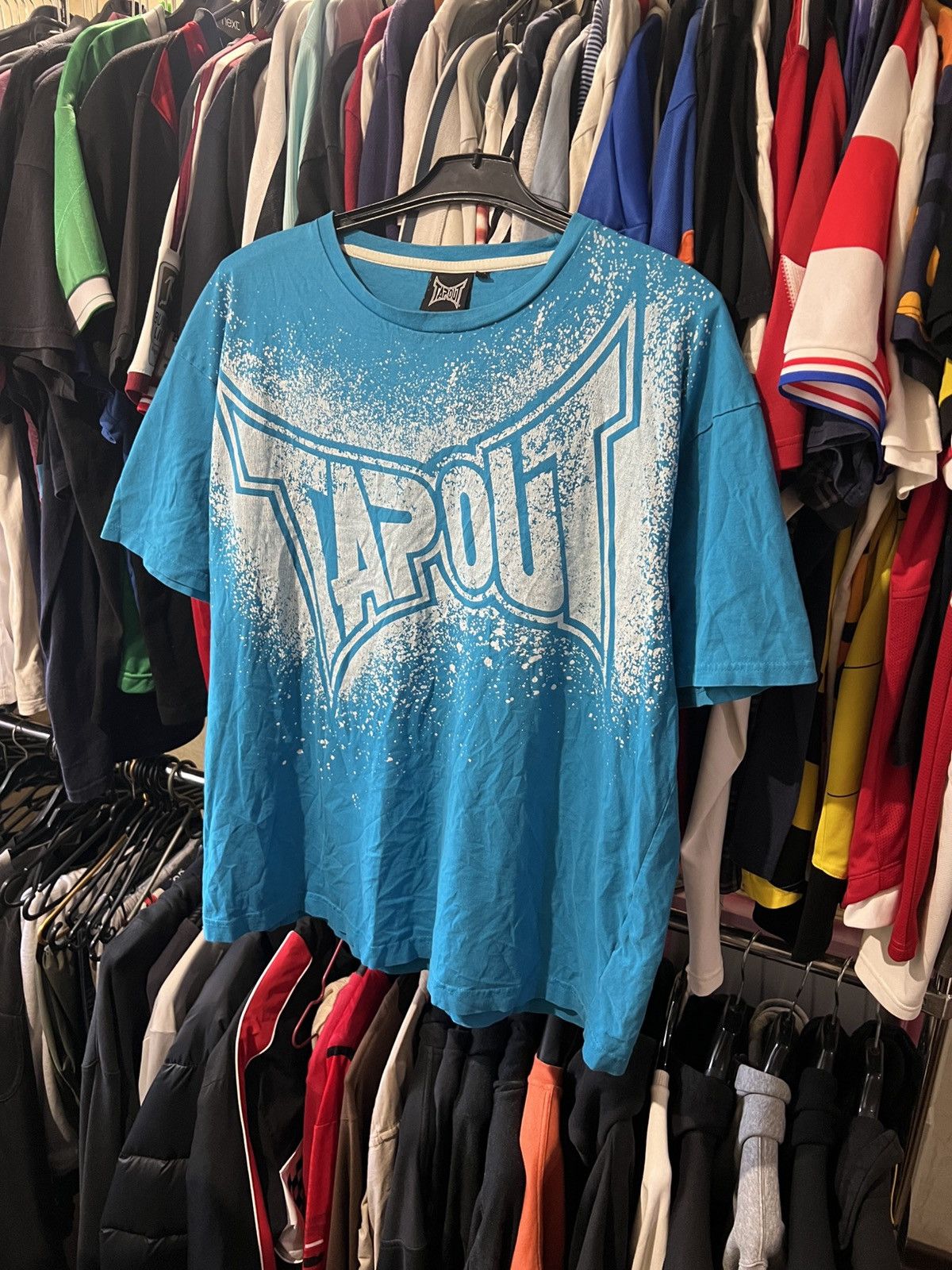 Tapout VINTAGE TAPOUT BIG LOGO AOP BOXY AFFLLICTION STYLE T SHIRT Size US XXL / EU 58 / 5 - 1 Thumbnail