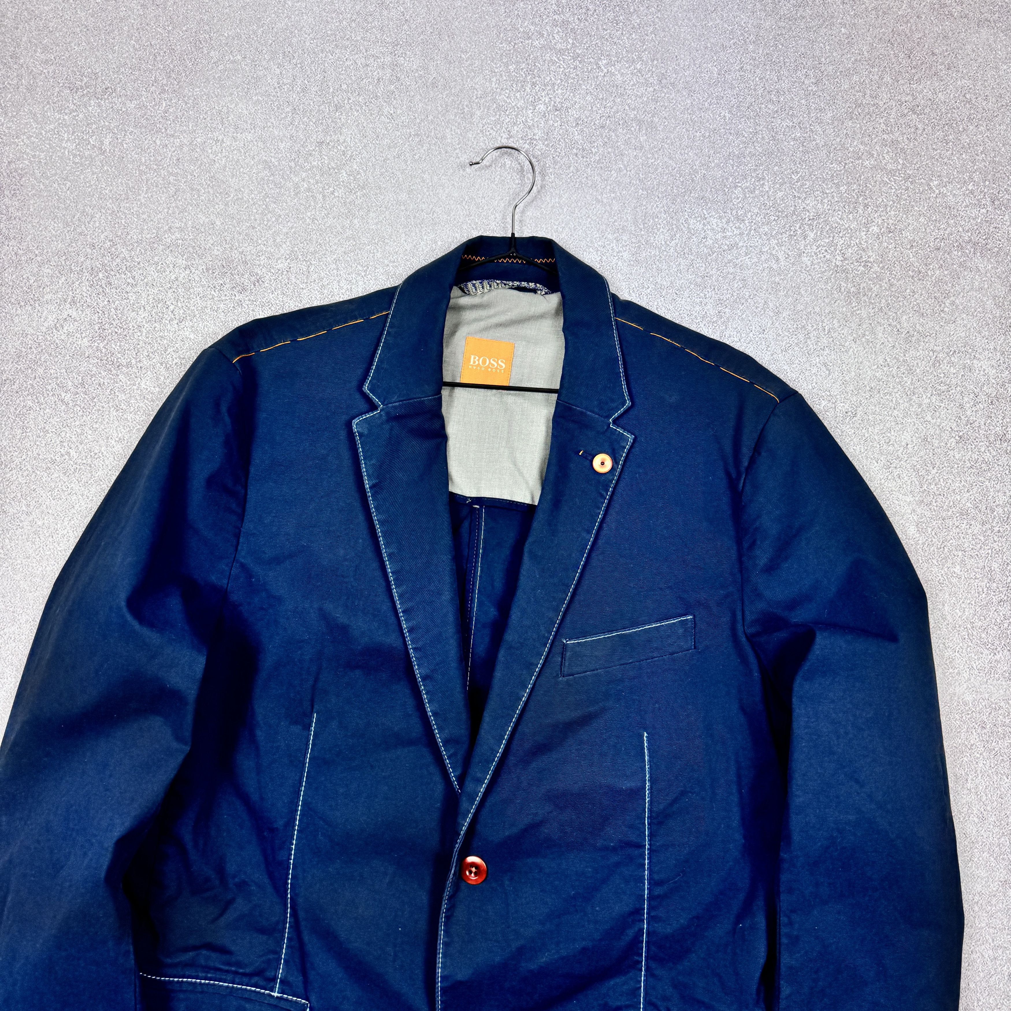 Hugo Boss Men`s HUGO BOSS BENESTRECH-W BLUE SLIM FIT BLAZER SIZE 52/42 Size 42R - 5 Thumbnail