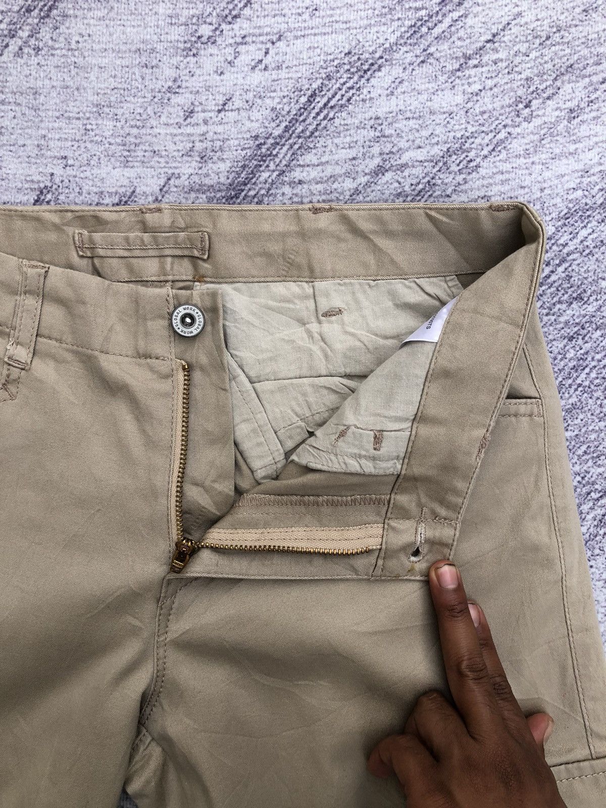 Japanese Brand × Vintage Vintage Slim Fit Beige Cargo Trousers Multi Pocket Size US 28 / EU 44 - 6 Thumbnail