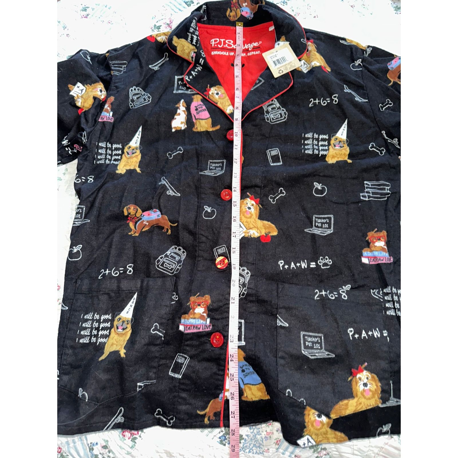 Other NWT PJ SALVAGE COTTON FLANNEL TEACHER'S PET DOGS PAJAMAS S Size ONE SIZE - 7 Thumbnail