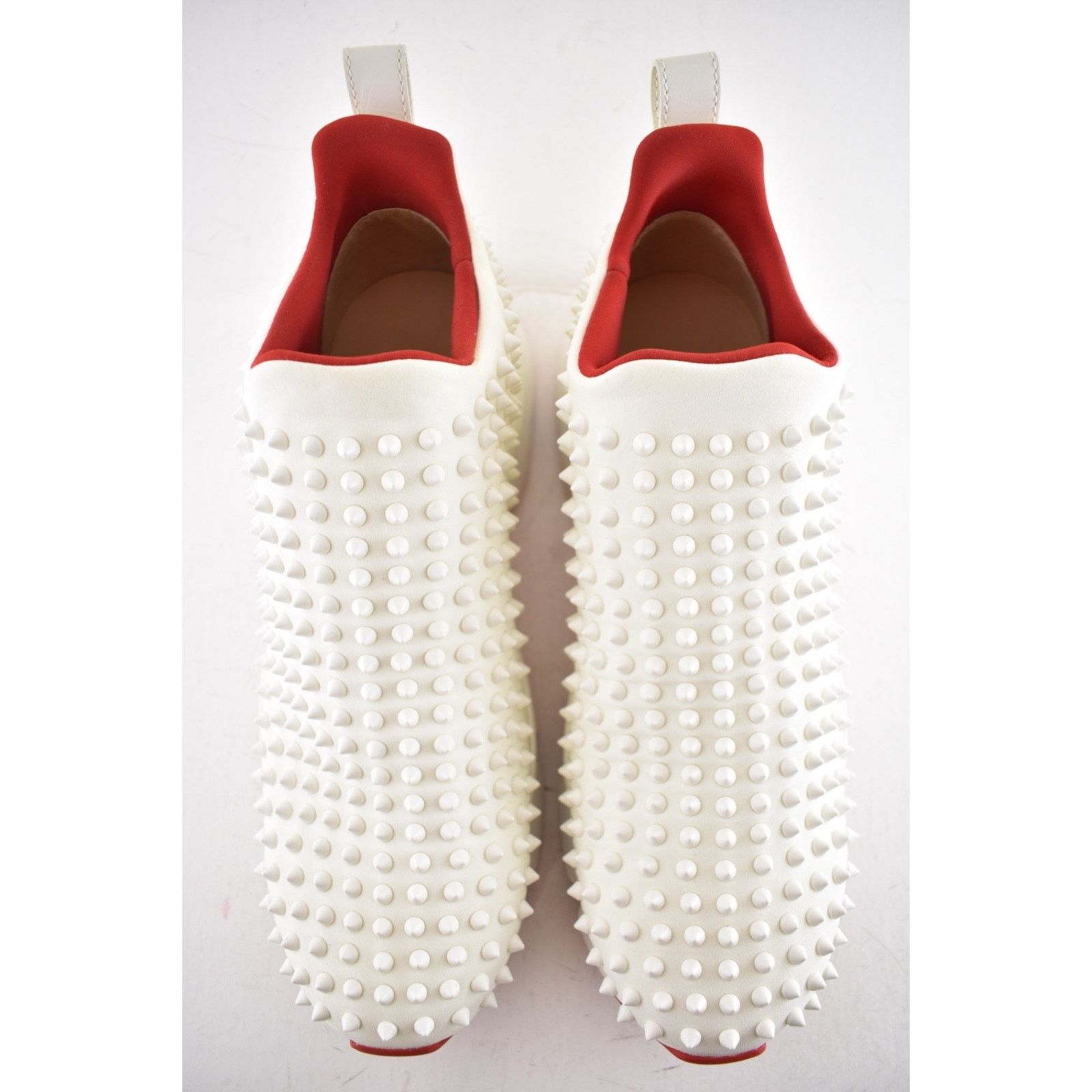 Christian Louboutin Christian Louboutin Mens Spike Sock 30 Neoprene White Low Size US 11 / EU 44 - 9 Thumbnail