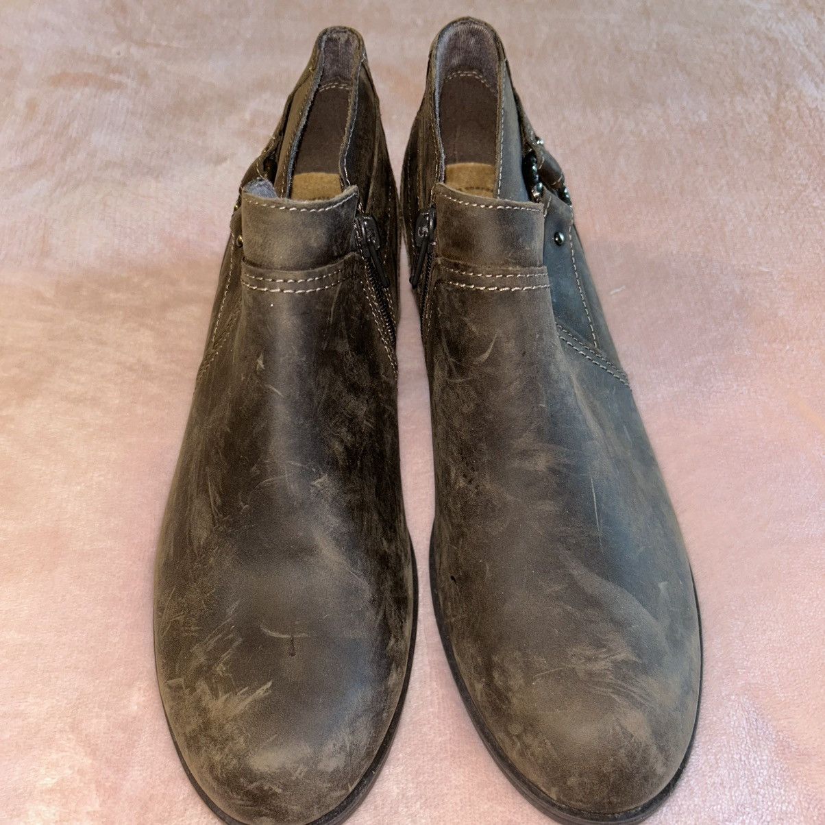Clarks Clarks Charlten Grace brown leather booties 8.5 Size US 8.5 / IT 38.5 - 2 Thumbnail