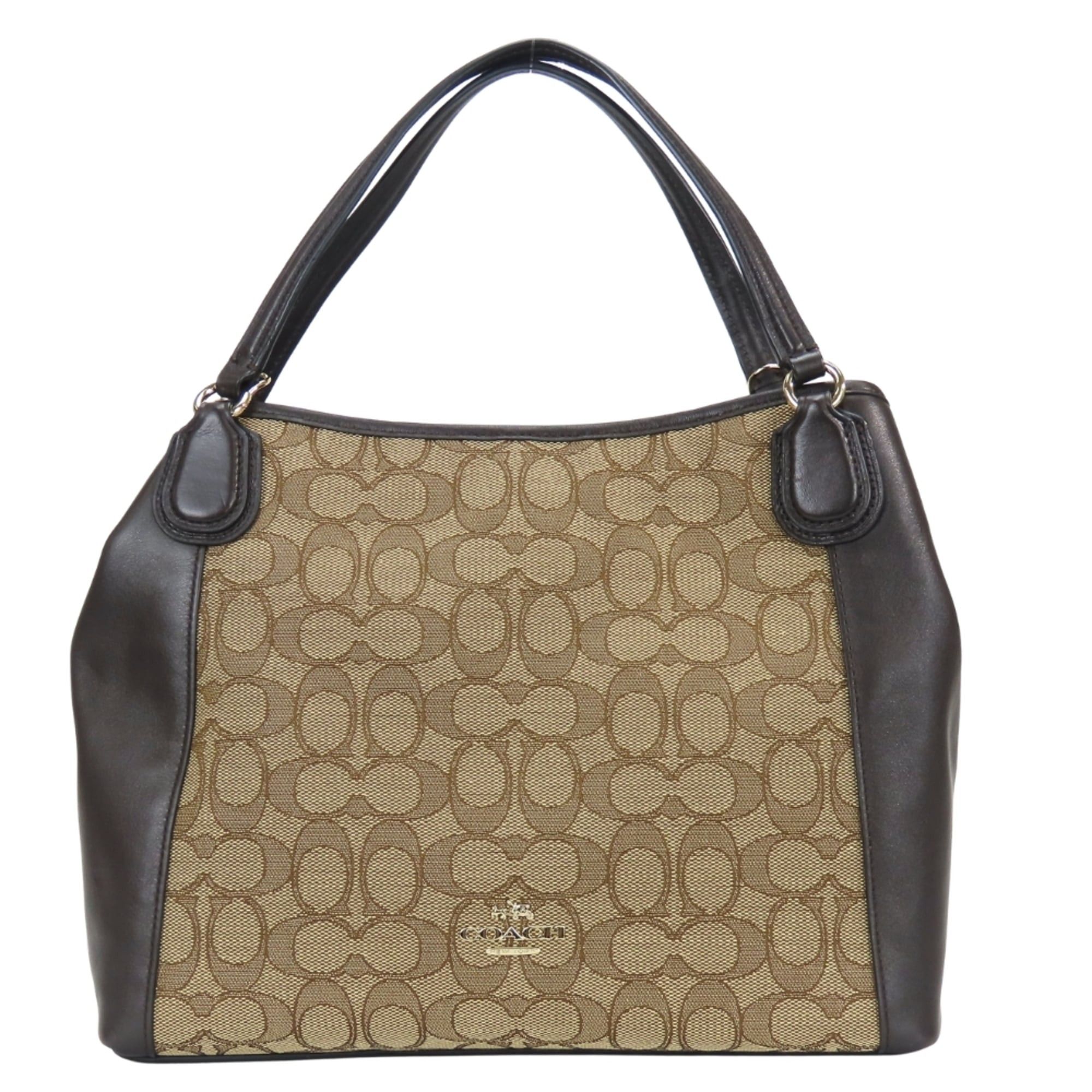 Coach Coach Signature Tote Bag 36370, Canvas and Leather, Beige Dark Brown, Gold Hardware, Women's. Size ONE SIZE - 1 Thumbnail