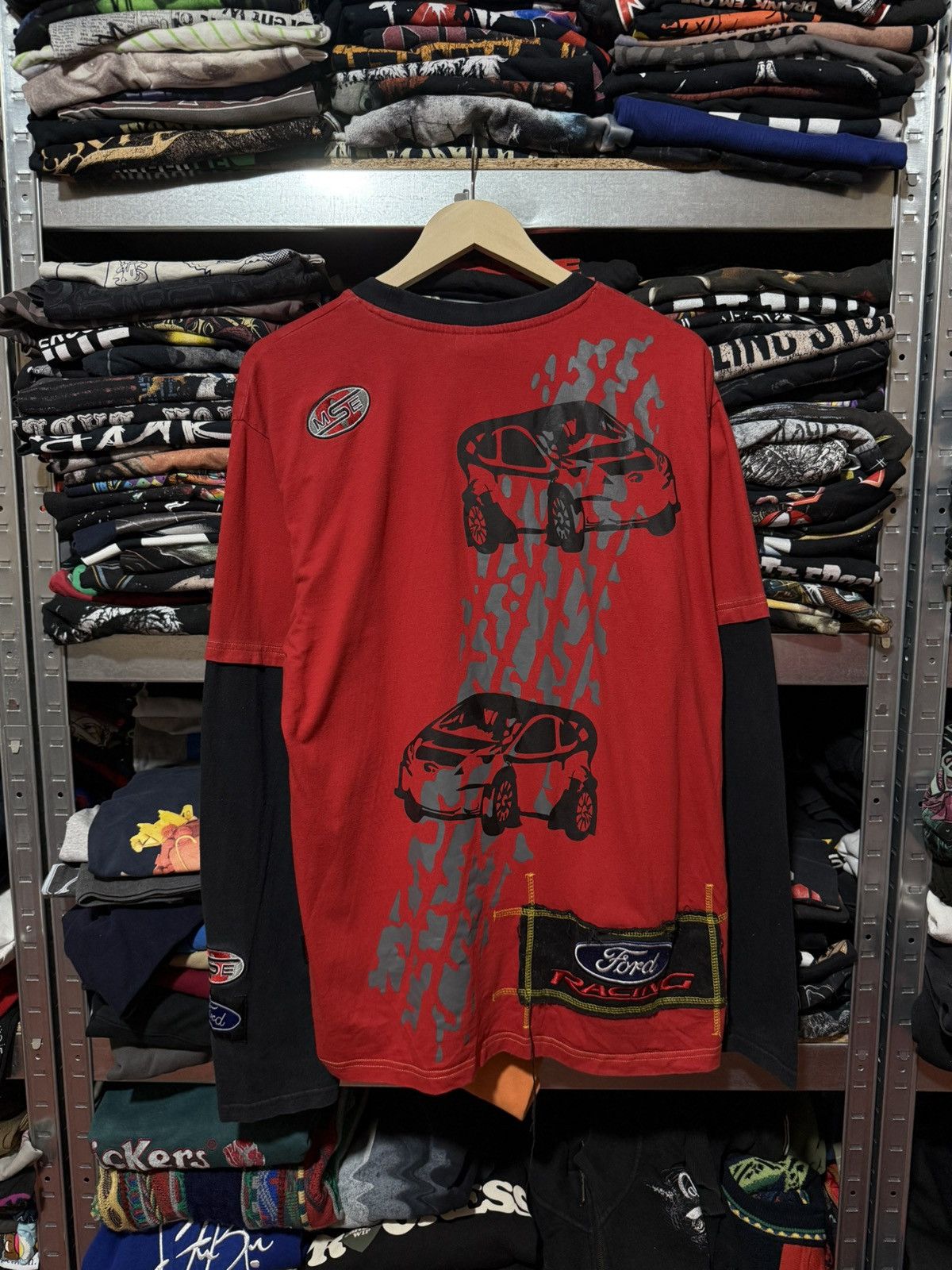 NASCAR Rare Ford MSE Racing NASCAR F1 Longsleeve T-Shirt Y2K Hype Size US XL / EU 56 / 4 - 2 Thumbnail
