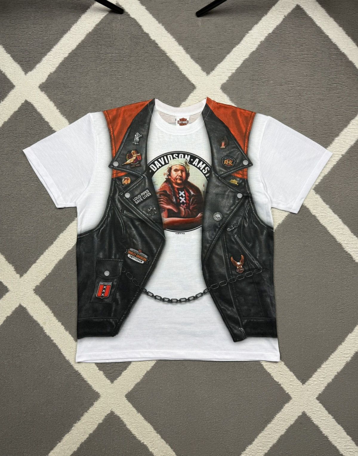 Harley Davidson Harley-Davidson Motorcycles Amsterdam Graphic T-shirt Tee M Size US M / EU 48-50 / 2 - 4 Thumbnail