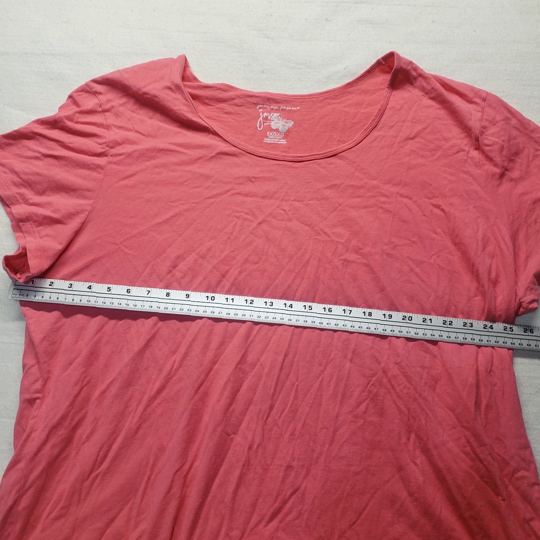 Vintage VINTAGE Just My Size Shirt 5X Plus Size Women Pink Short Sleeve Tee T-Shirt Crew Neck Womens Size XXL / US 16-18 / IT 52-54 - 3 Thumbnail
