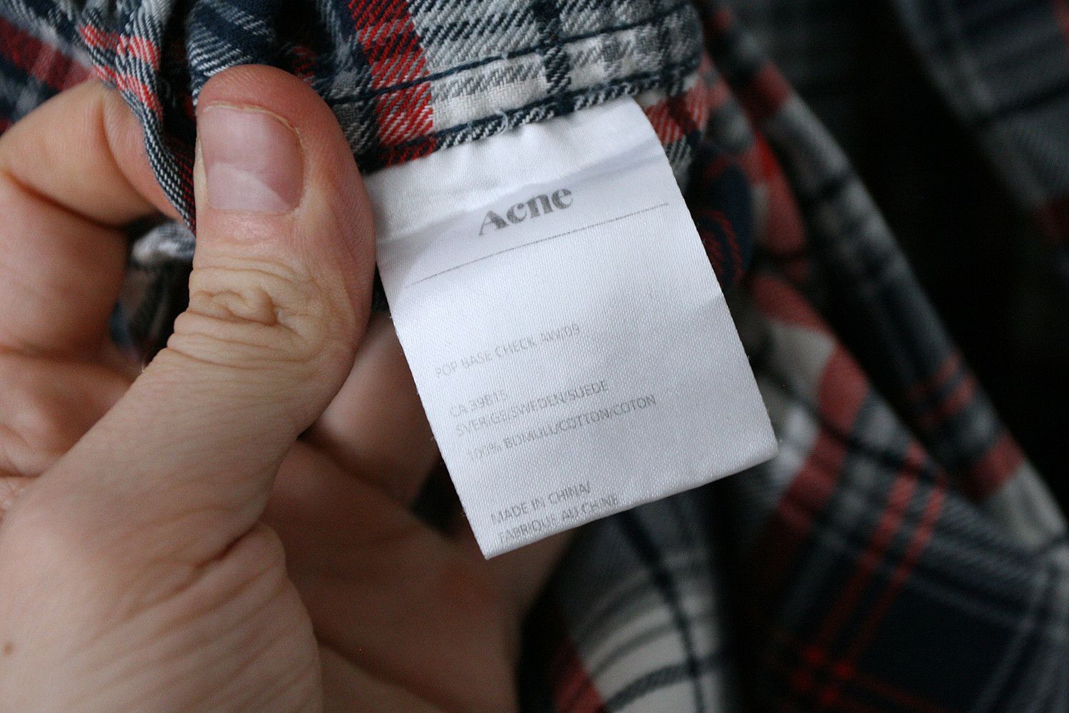 Acne Studios Acne Studios Pop Classics Checked Cotton Grunge Shirt Size US L / EU 52-54 / 3 - 6 Thumbnail