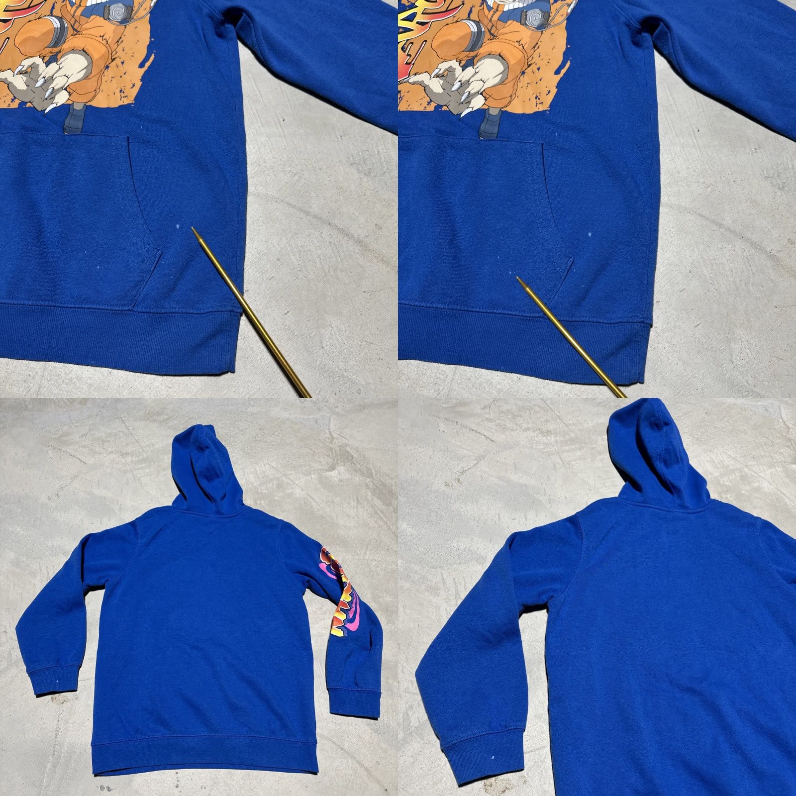 Vintage VINTAGE Naruto Hoodie Sweatshirt Pullover Hooded Graphic Print Blue L Teens Men/Women? Size US L / EU 52-54 / 3 - 8 Thumbnail