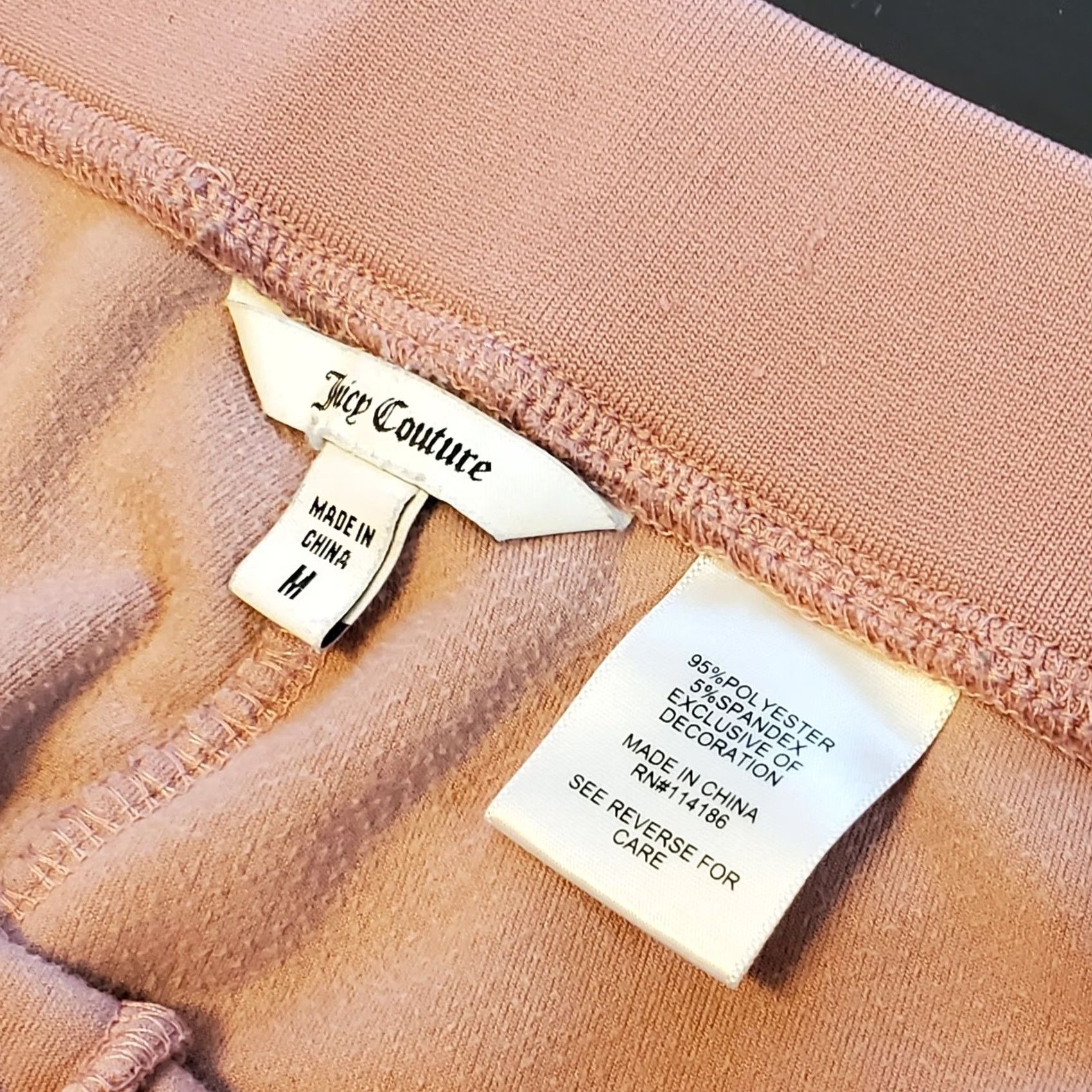 Juicy Couture VINTAGE Juicy Couture Pants Womens M Pink Wide Leg Veloure Lounge Dusty Y2K Size 32" / US 10 / IT 46 - 5 Thumbnail