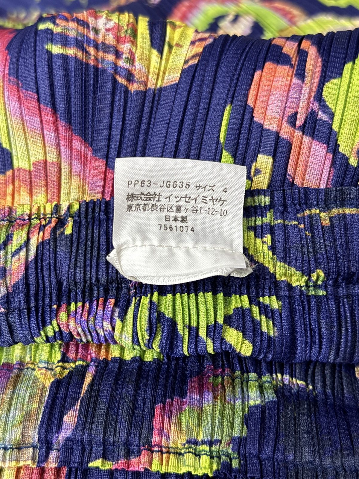 Issey Miyake × Pleats Please Issey Miyake × Vintage Blue Dragon and Phoenix Pleated Midi Skirt Size XL / US 12-14 / IT 48-50 - 4 Thumbnail