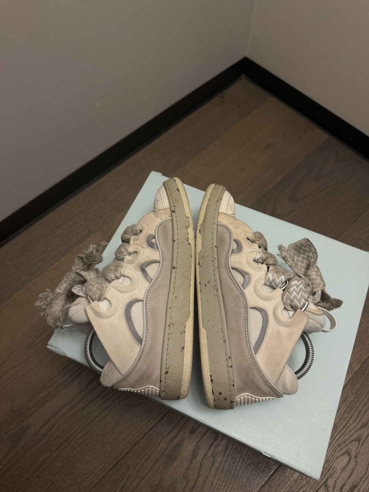 Lanvin Lanvin Curb Beige/Grey Size US 7 / EU 40 - 6 Thumbnail