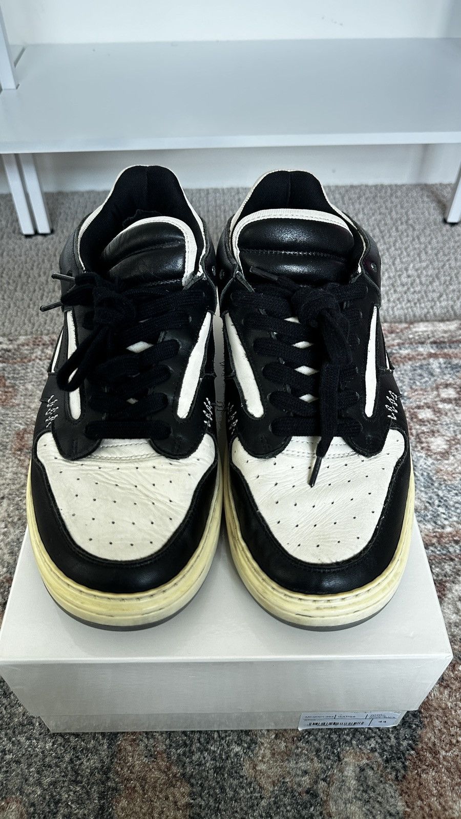 Represent Clo. Represent Clo Raptor Black Vintage White Men’s 10.5 Size US 10.5 / EU 43-44 - 2 Thumbnail