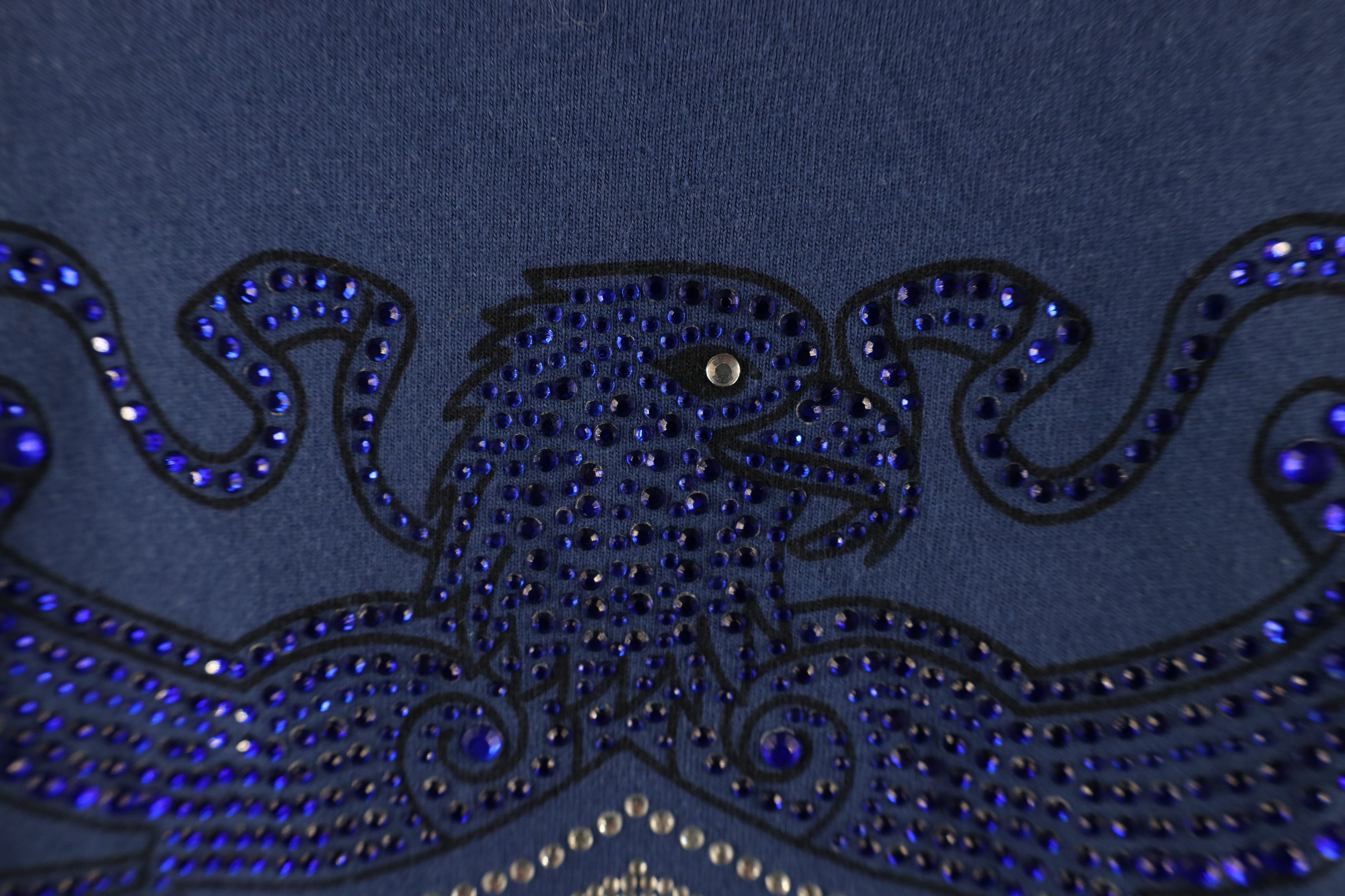 Harley Davidson × Vintage Vintage Y2K Harley Davidson Sequin Jeweled Eagle T-Shirt Size M / US 6-8 / IT 42-44 - 7 Thumbnail
