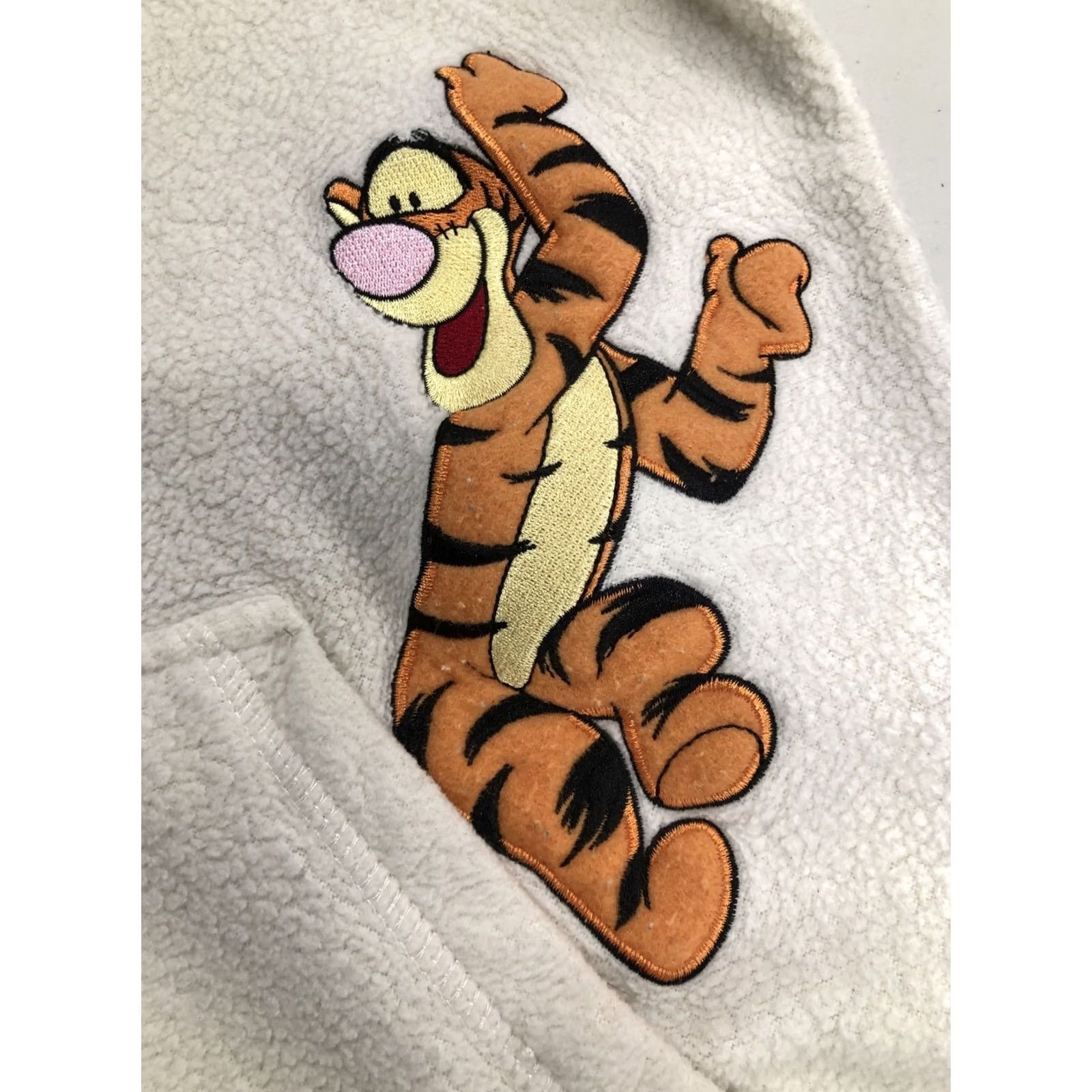 Disney Disney Womens Hoodie Beige Fleece Kangaroo Pocket 1/4 Zip Tigger Med Size M / US 6-8 / IT 42-44 - 4 Thumbnail