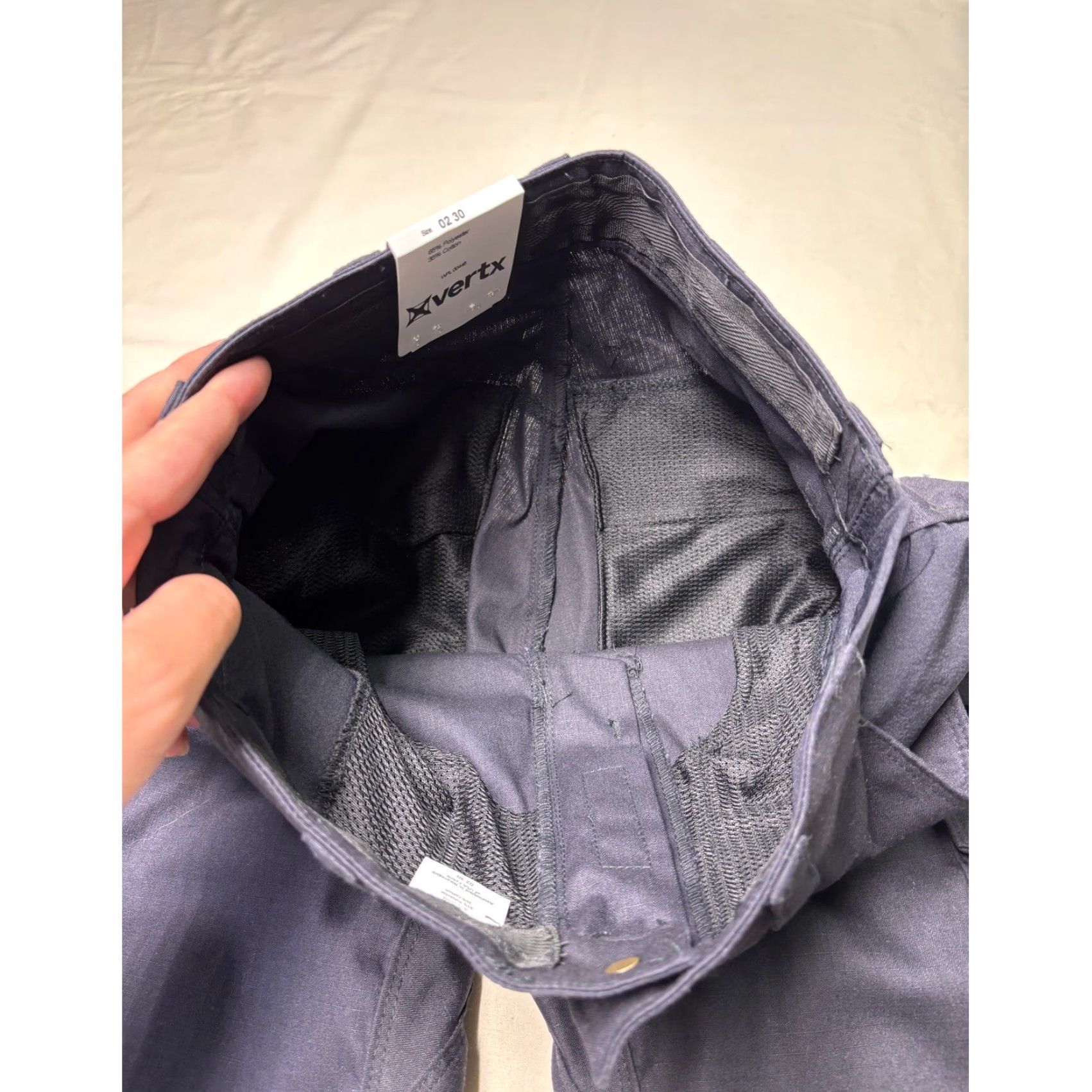 Vintage Vertx Women Cargo Pants X1CU2381 Navy Blue 30W30L/30Inseam Twill Straight Pockets Logo Button Zip Workwear Casual Womens Size 28" / US 6 / IT 42 - 5 Thumbnail