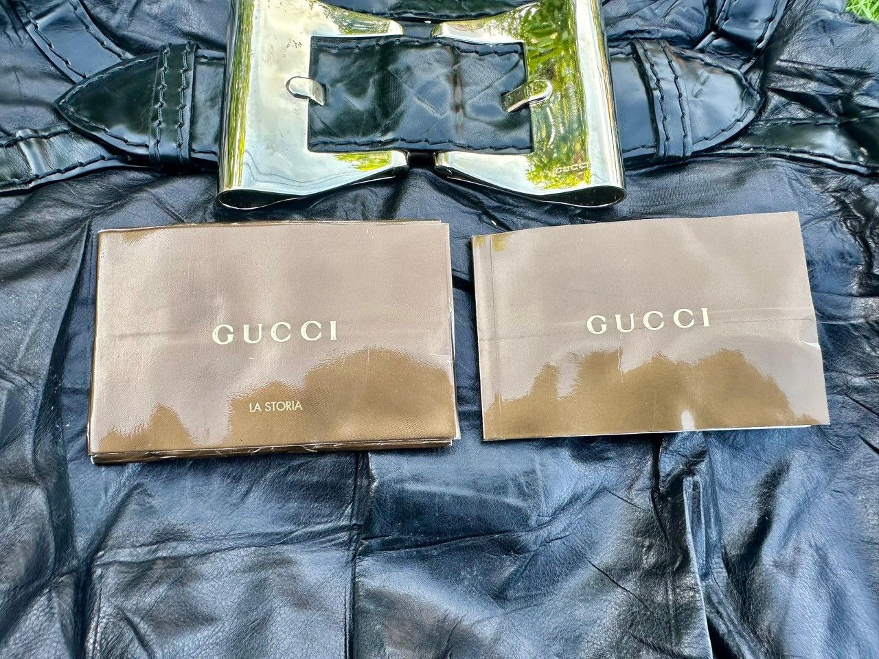 Gucci Authentic Gucci Black Dialux Coated Canvas Queen Large Hobo Size ONE SIZE - 7 Thumbnail