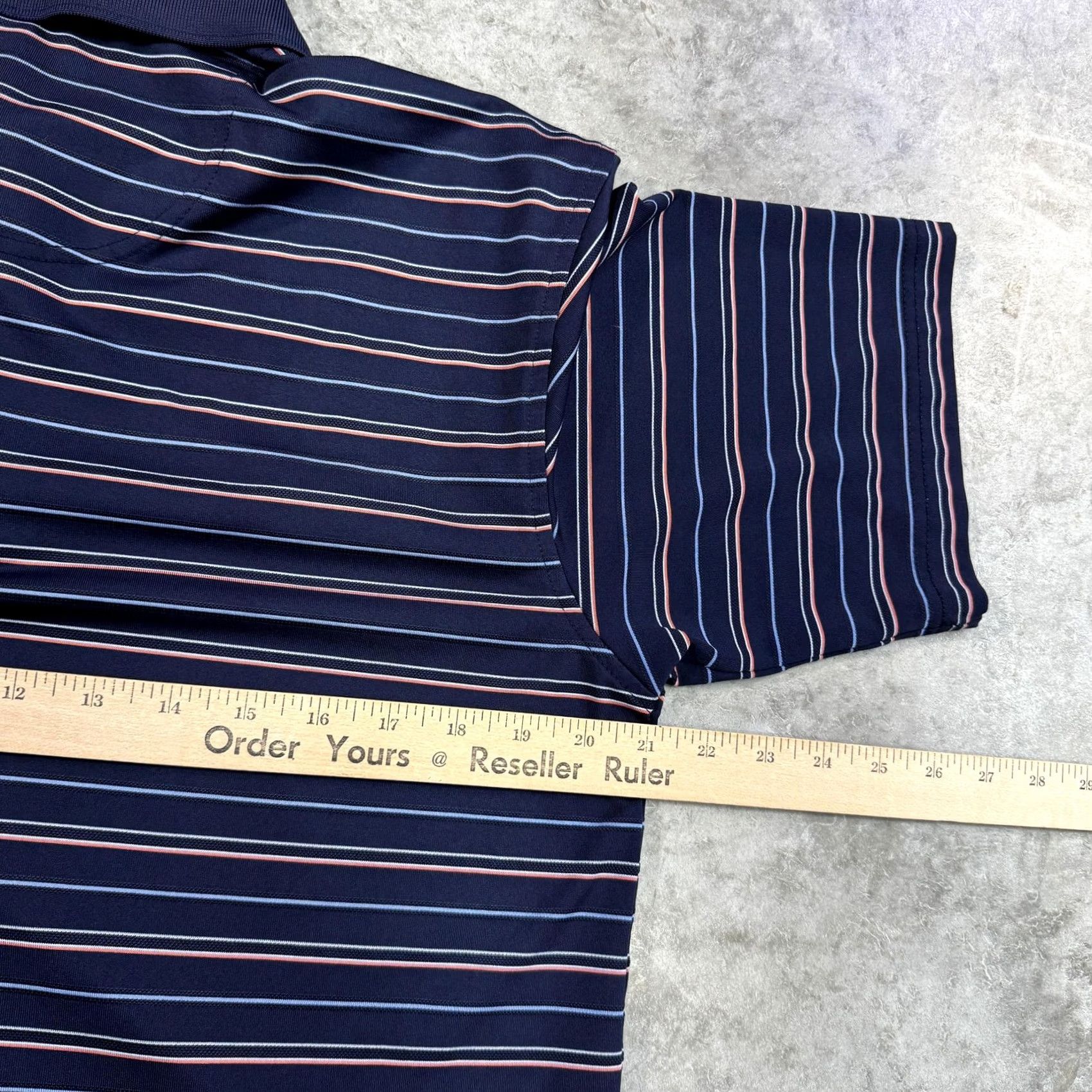 Vintage Pinehurst Polo Shirt Mens XL Blue Striped Golf Performance Stretch Shirt Size US M / EU 48-50 / 2 - 7 Thumbnail