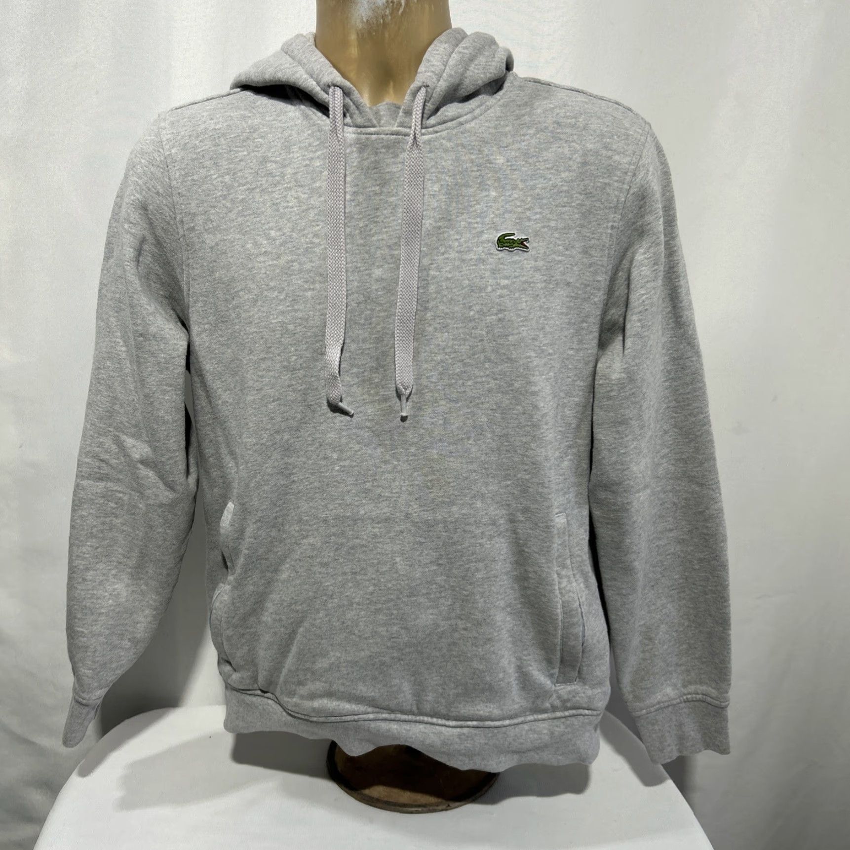 Lacoste Lacoste Hoodie Basic Logo Men's Sz M Gray Pullover Hooded Regular Fleece Cotton Long Sleeve Knit - Size US M / EU 48-50 / 2 - 2 Thumbnail