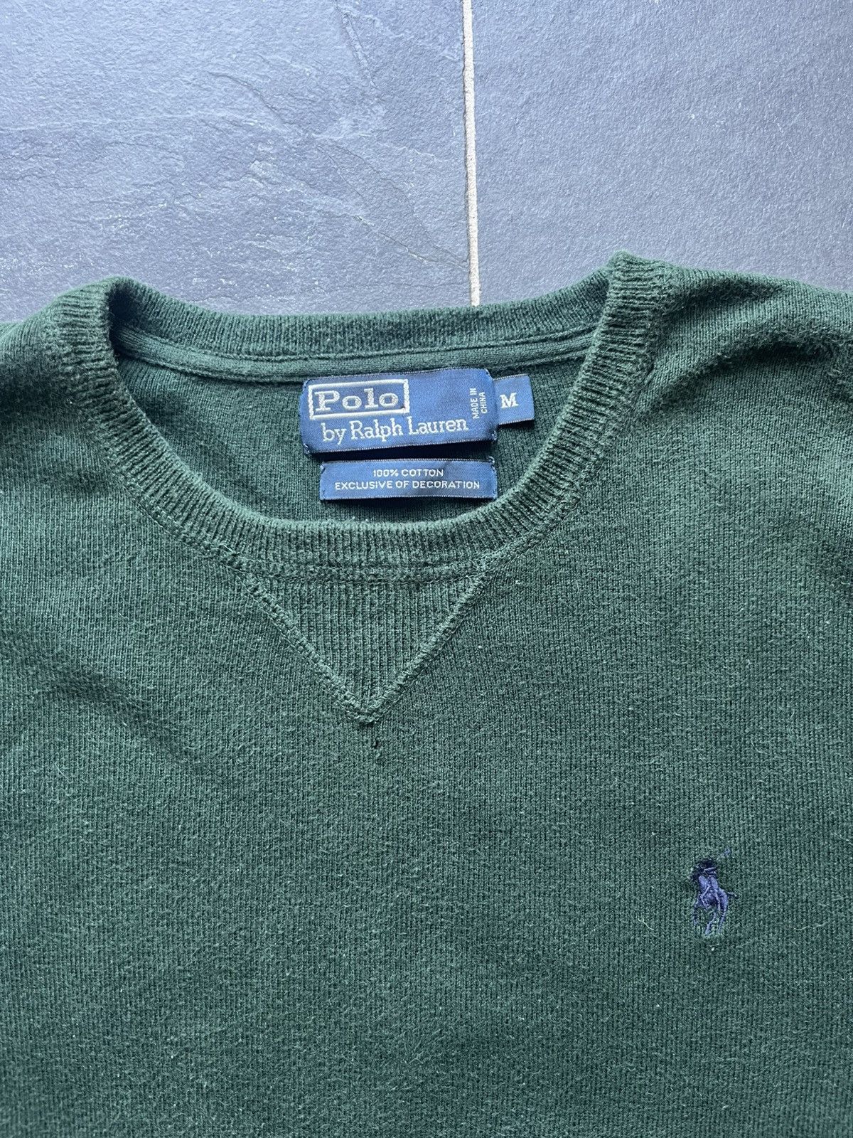 Polo Ralph Lauren Vintage Polo Ralph Lauren Green Sweater Size US M / EU 48-50 / 2 - 2 Thumbnail