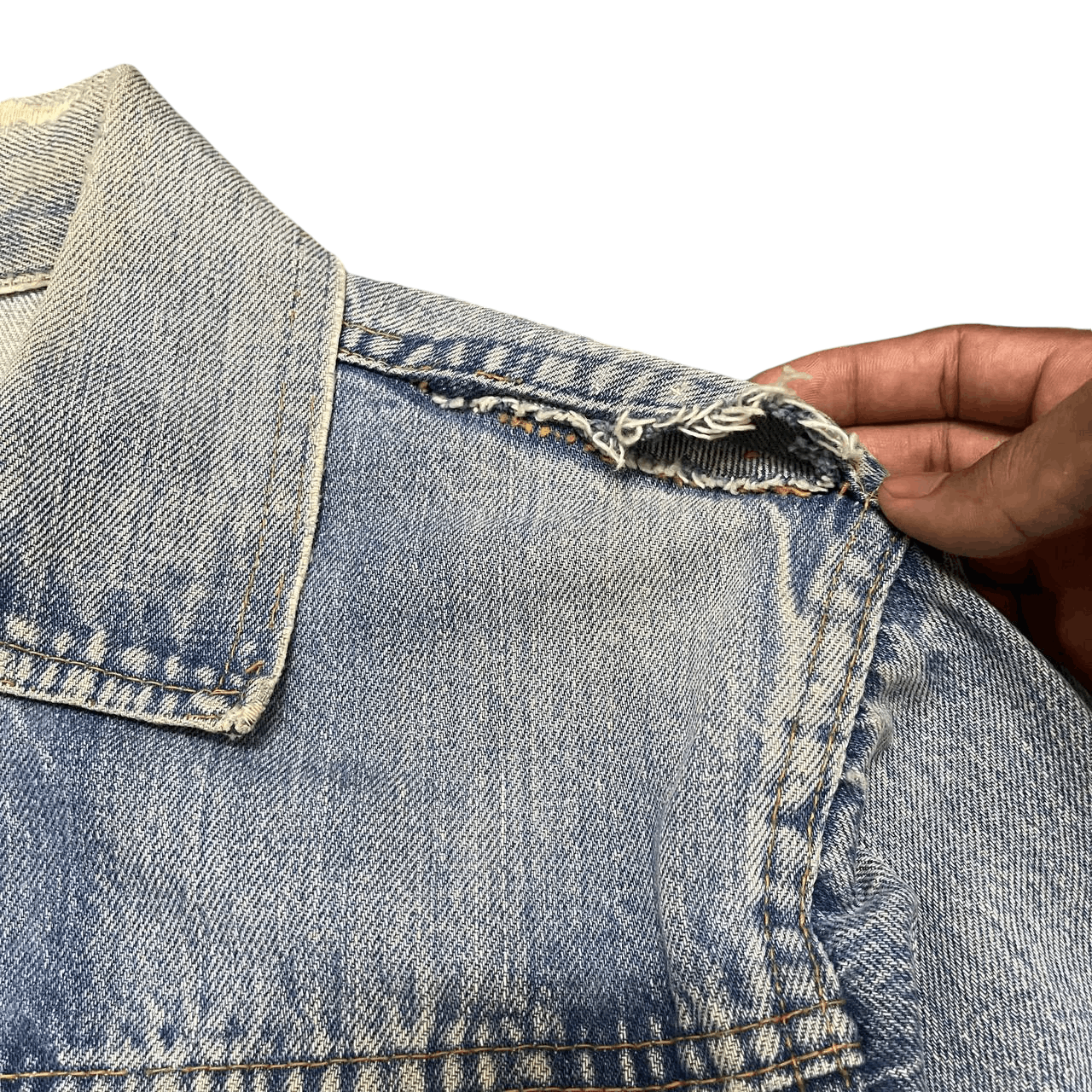 Vintage Vintage 60's Ely Denim Jacket Selvedge Distresed Trucker Size US M / EU 48-50 / 2 - 7 Thumbnail