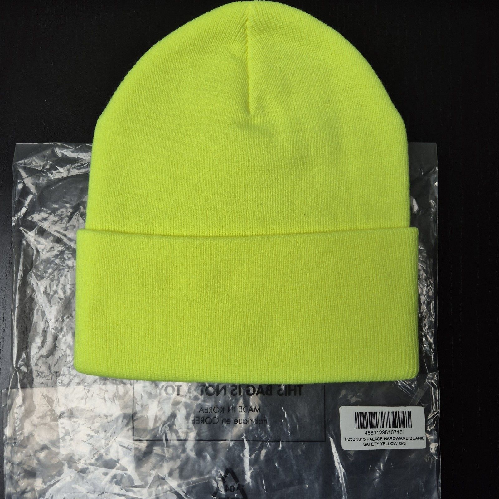 Palace Palace Hardware Beanie Safety Yellow FW23 Size ONE SIZE - 6 Thumbnail