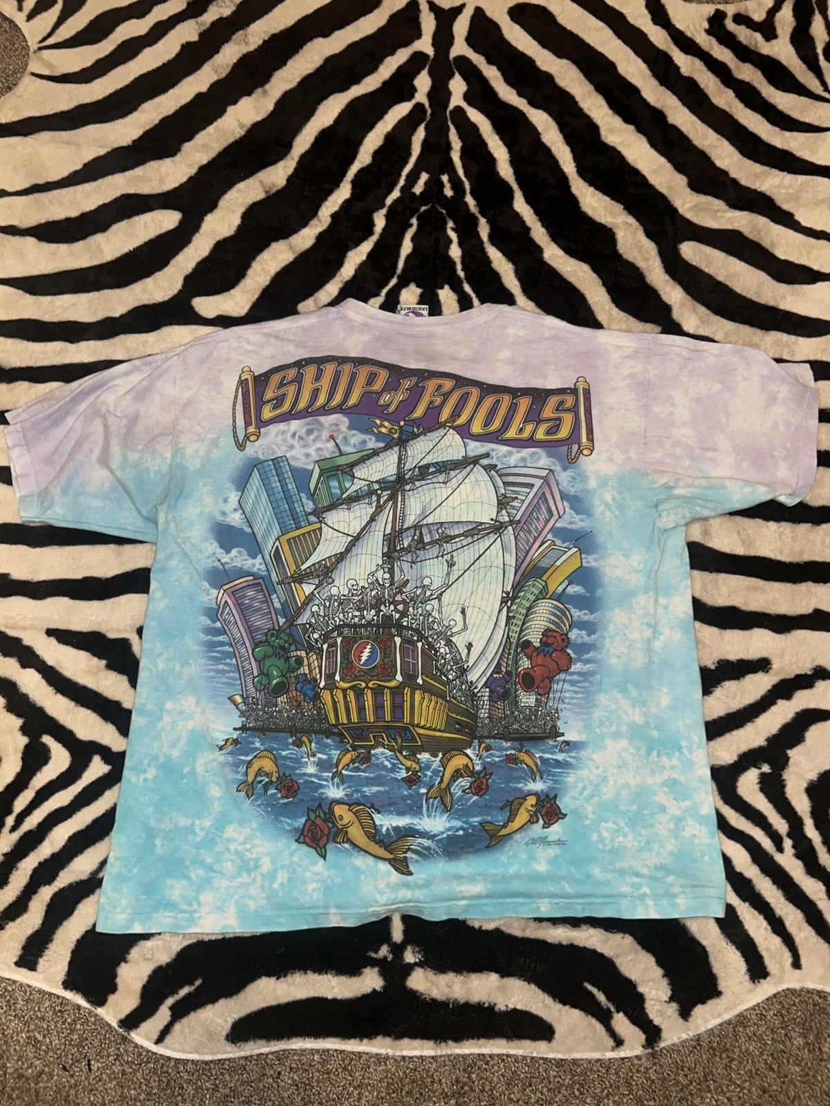 Vintage 1993 Grateful Dead “Ship Of Fools” tee Size US XL / EU 56 / 4 - 2 Thumbnail