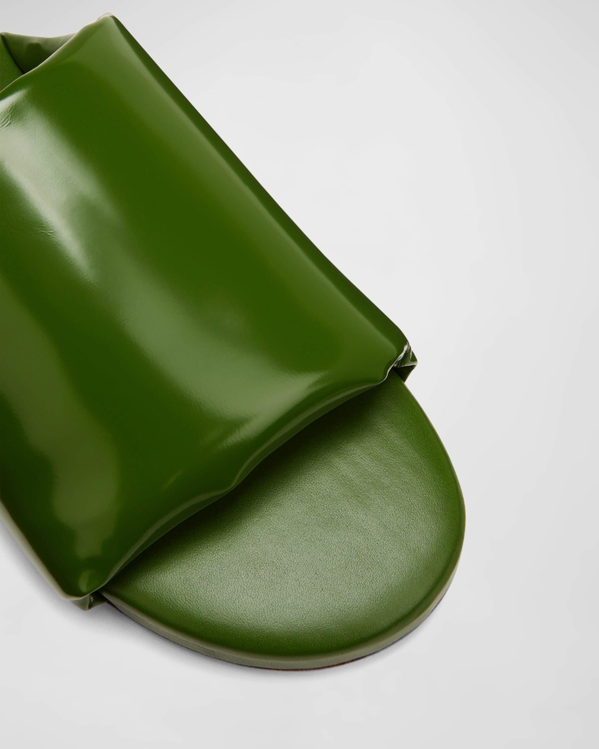 Bottega Veneta o1y0725 Leather Slippers in Green Size US 5 / IT 35 - 3 Thumbnail