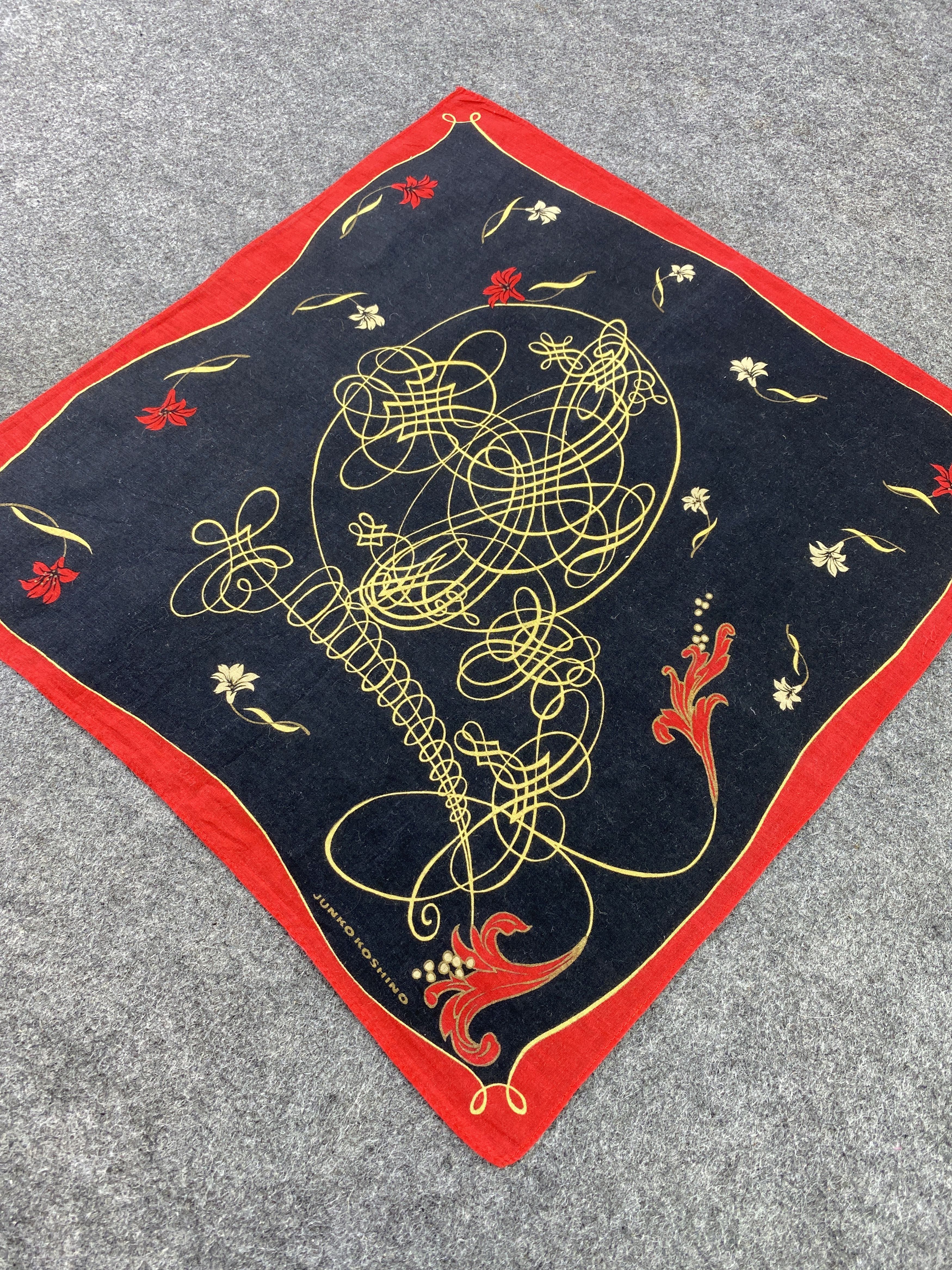 Japanese Brand Junko Koshino Handkerchief / Bandana / Neckerchief-B344 Size ONE SIZE - 4 Thumbnail