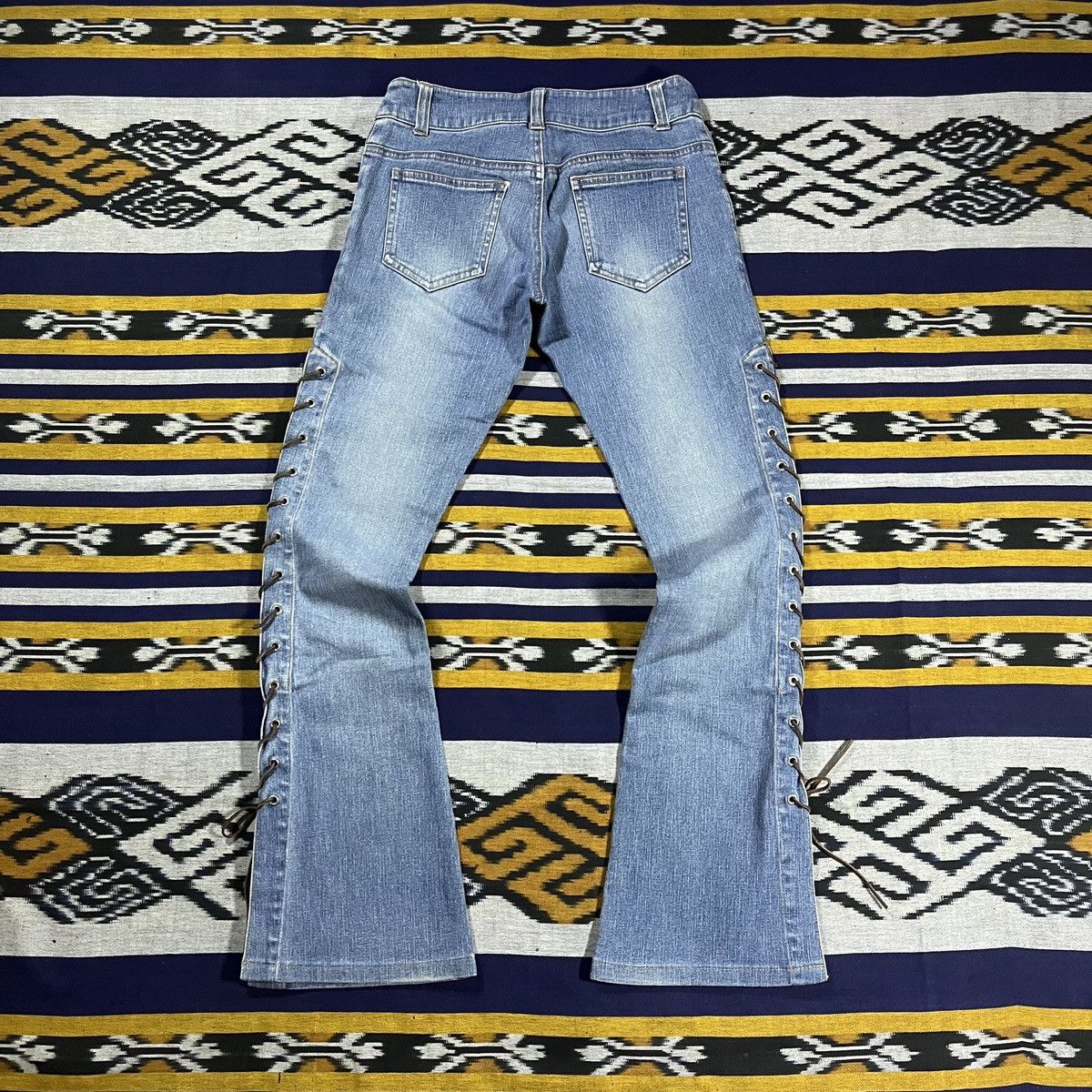 Japanese Brand Flare Denim Pants Lance Up If Six Was Nine Style Size US 27 - 4 Thumbnail