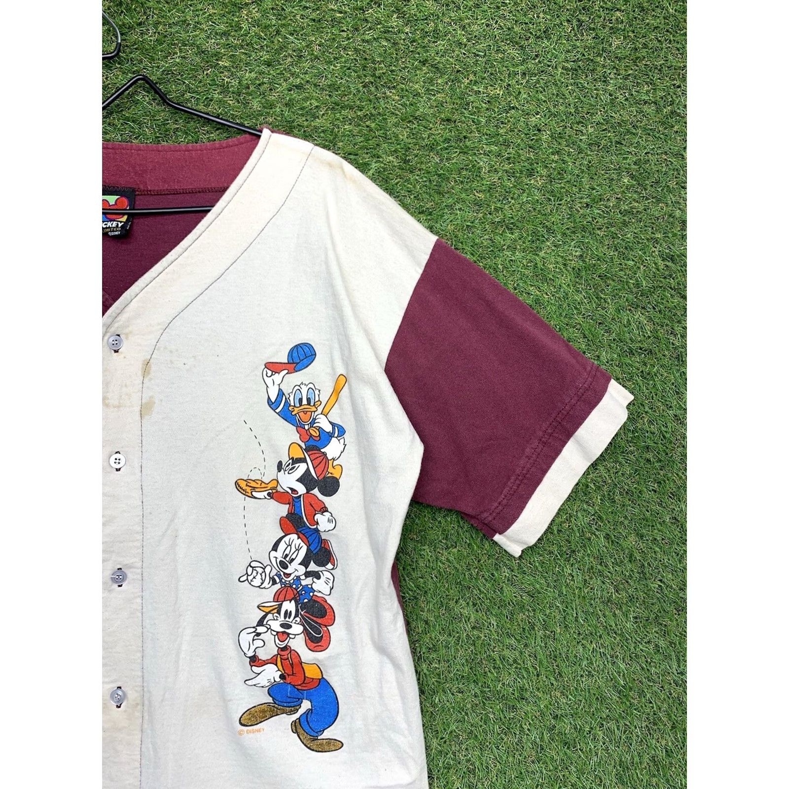 Disney VINTAGE Disney Mickey Mouse Shirt Womens Large Baseball Jersey Button Up Y2K Size L / US 10 / IT 46 - 3 Thumbnail