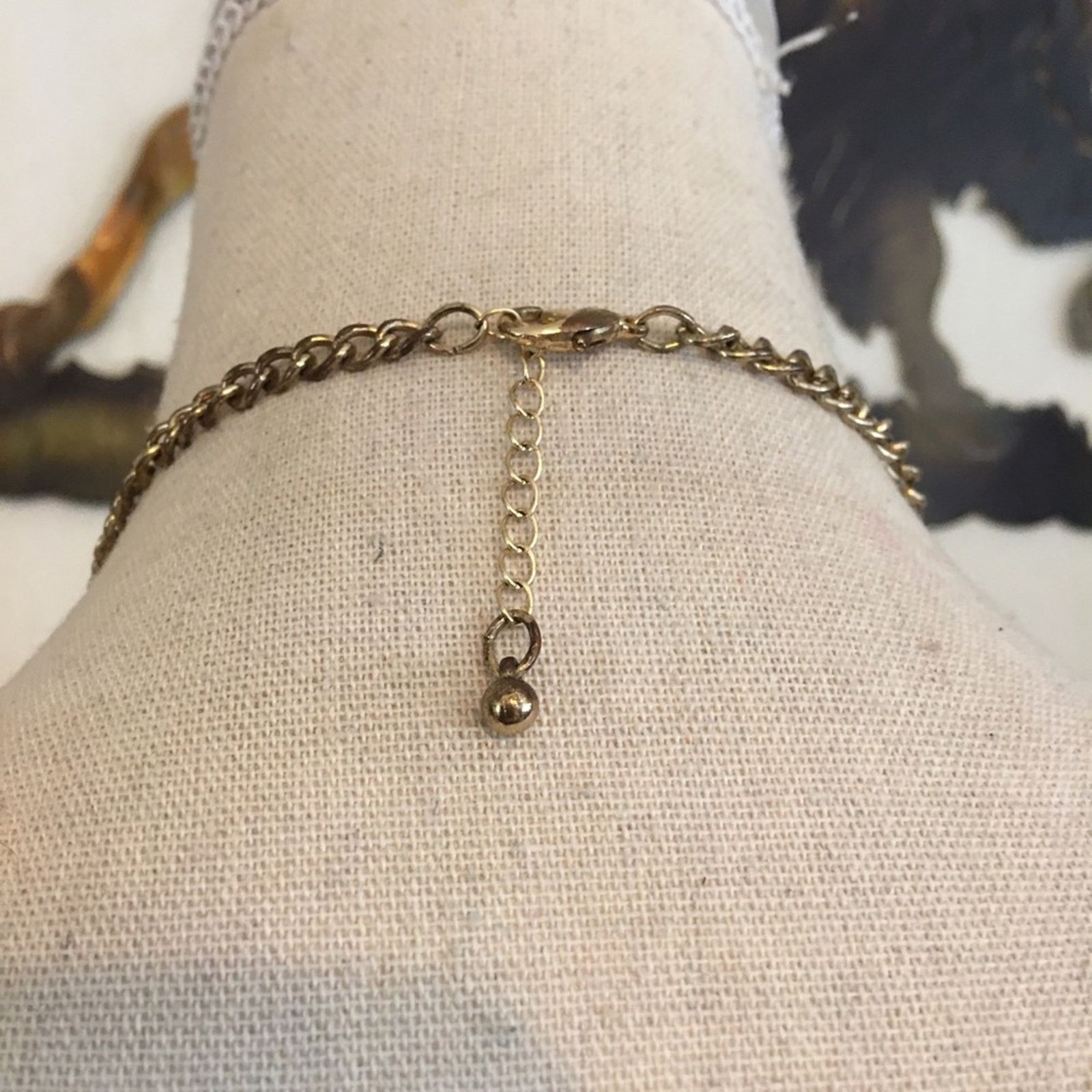 Jewelry Blue and mint tone gold chain link necklace Size ONE SIZE - 5 Thumbnail