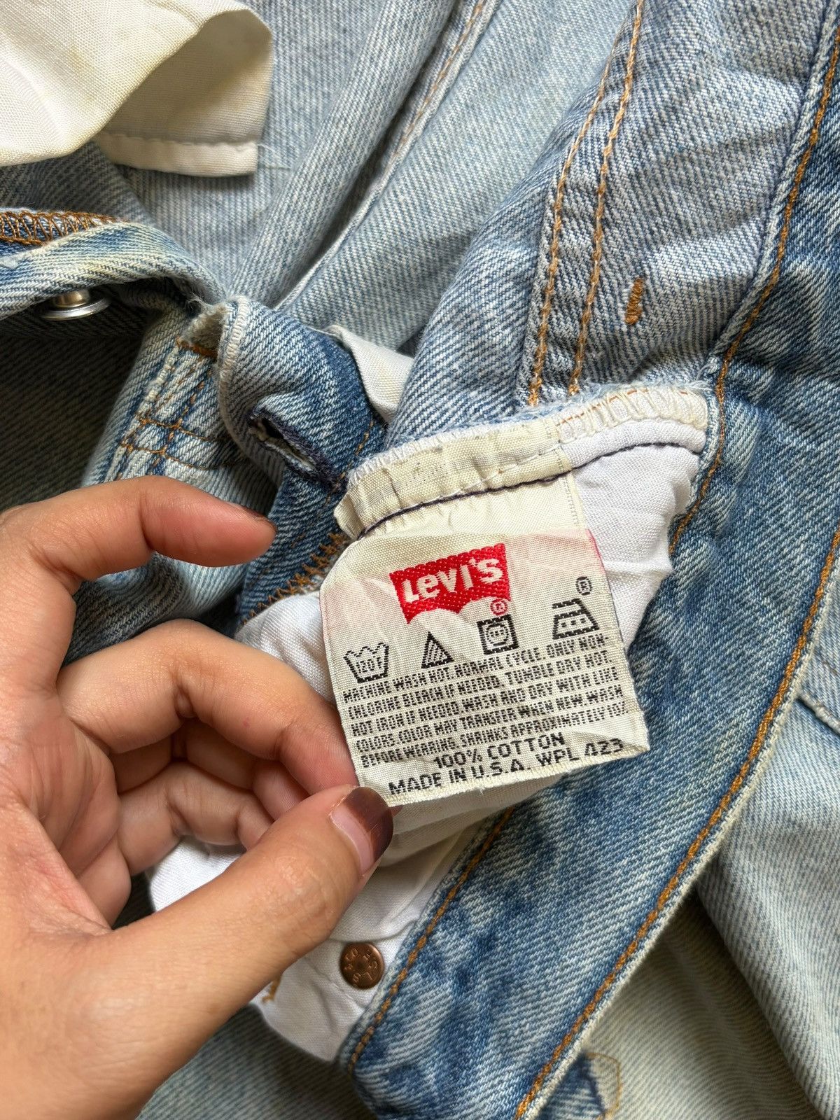 Levi's Vintage 90s Levis 501 Mud Wash Distressed Jeans Size US 32 / EU 48 - 5 Thumbnail
