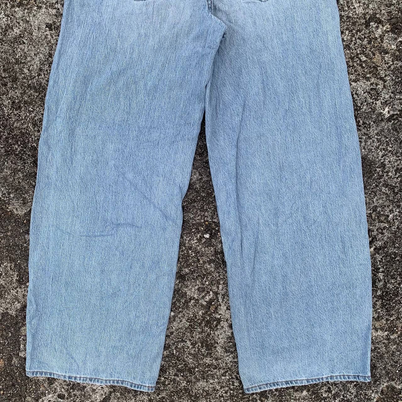GU Women GU Baggy Jeans Light Blue Wash Denim Streetwear Size 31" - 6 Thumbnail