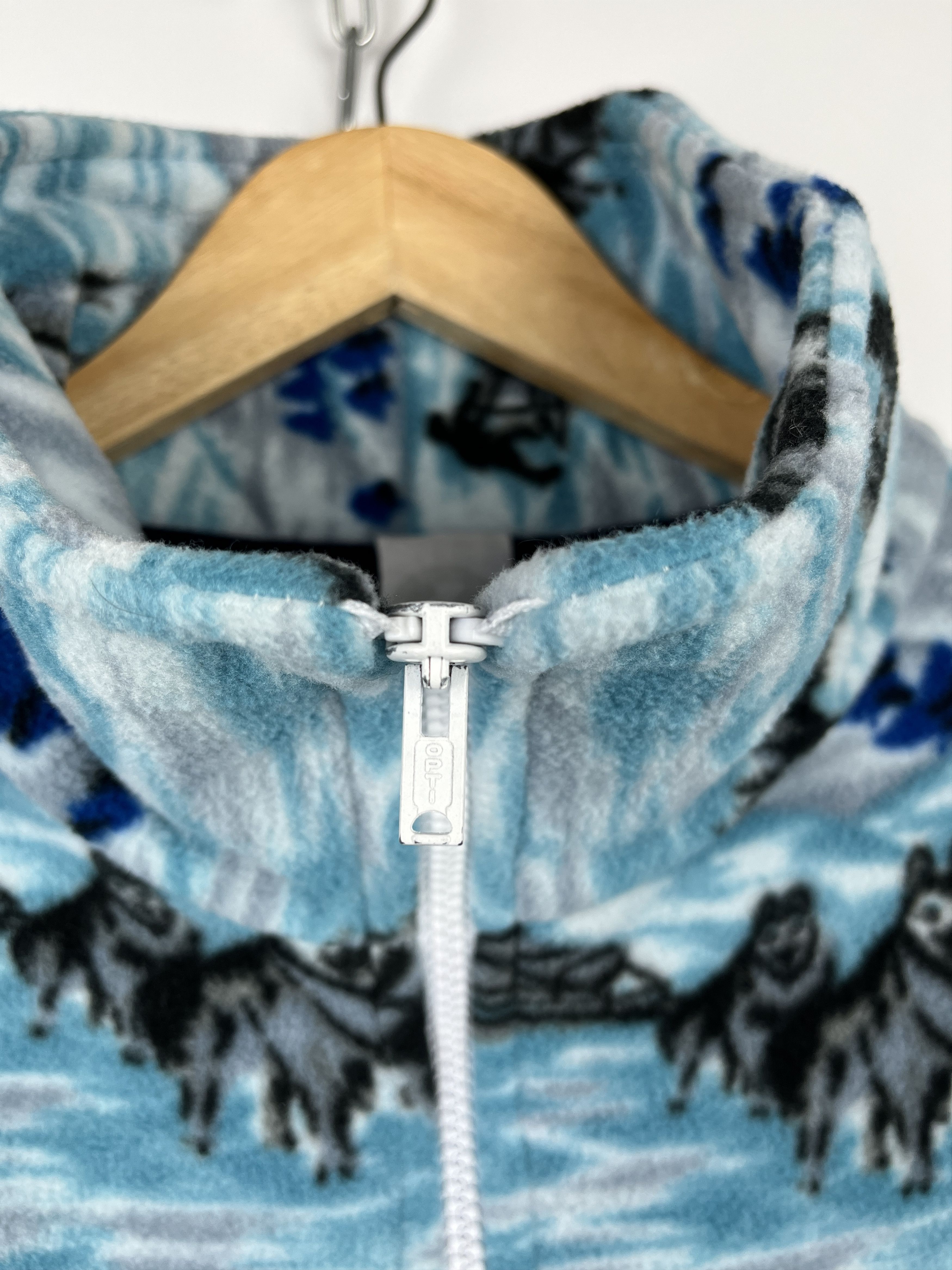 Vintage Husky Mountain Winter Pattern Ski Full Zip Fleece Jacket Size US S / EU 44-46 / 1 - 9 Thumbnail