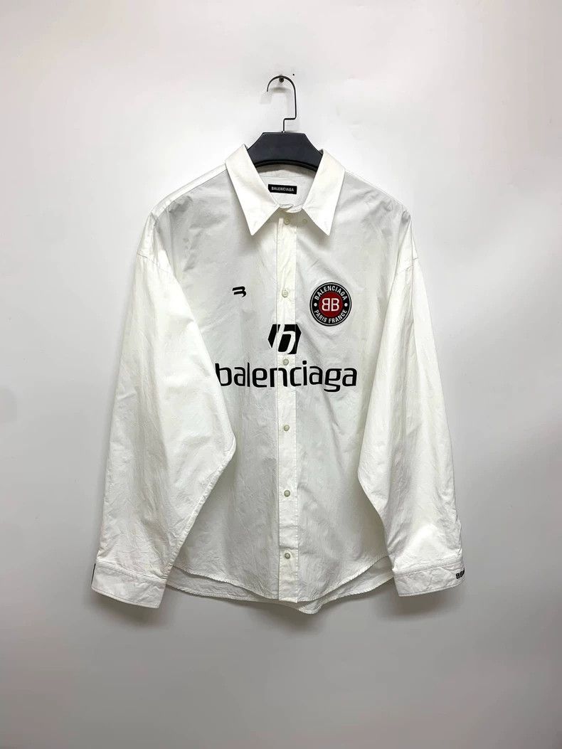 Balenciaga Balenciaga size 42 White Long Sleeve Shirt Size US S / EU 44-46 / 1 - 1 Thumbnail