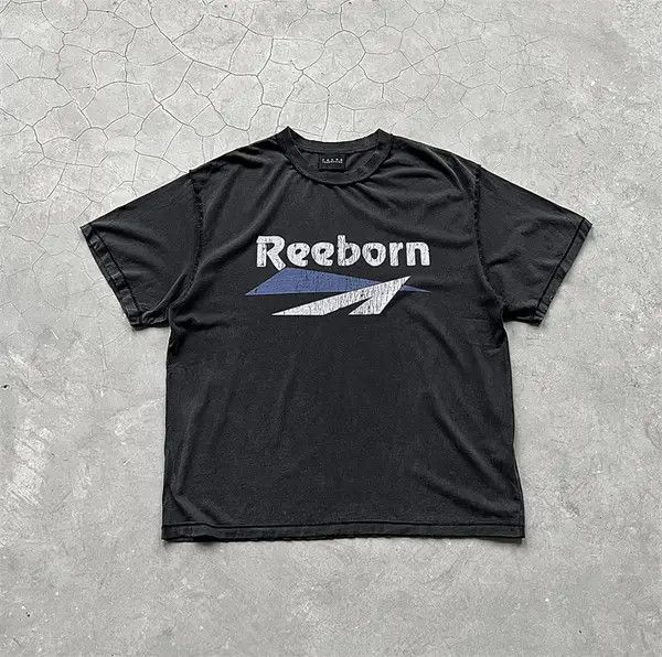 VIBE REEBORN Crack Print Vintage Shirt Combo's Black White Size US XL / EU 56 / 4 - 1 Thumbnail
