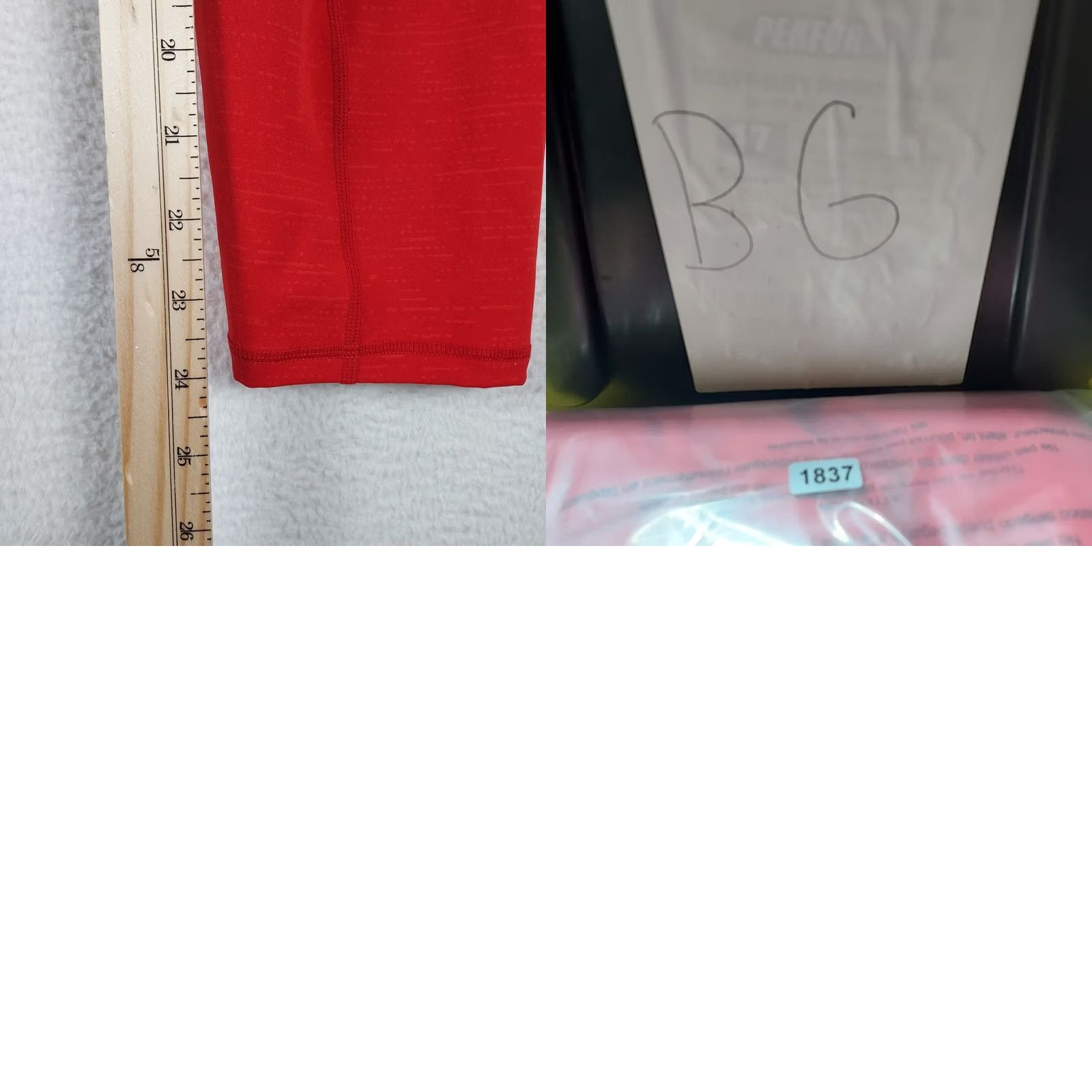 Vintage Zyia Womens Leggings Small Red Pockets High Rise Skinny Ankle Athletic Activewear Yoga Spring Summer Fall Size 28" / US 6 / IT 42 - 8 Thumbnail