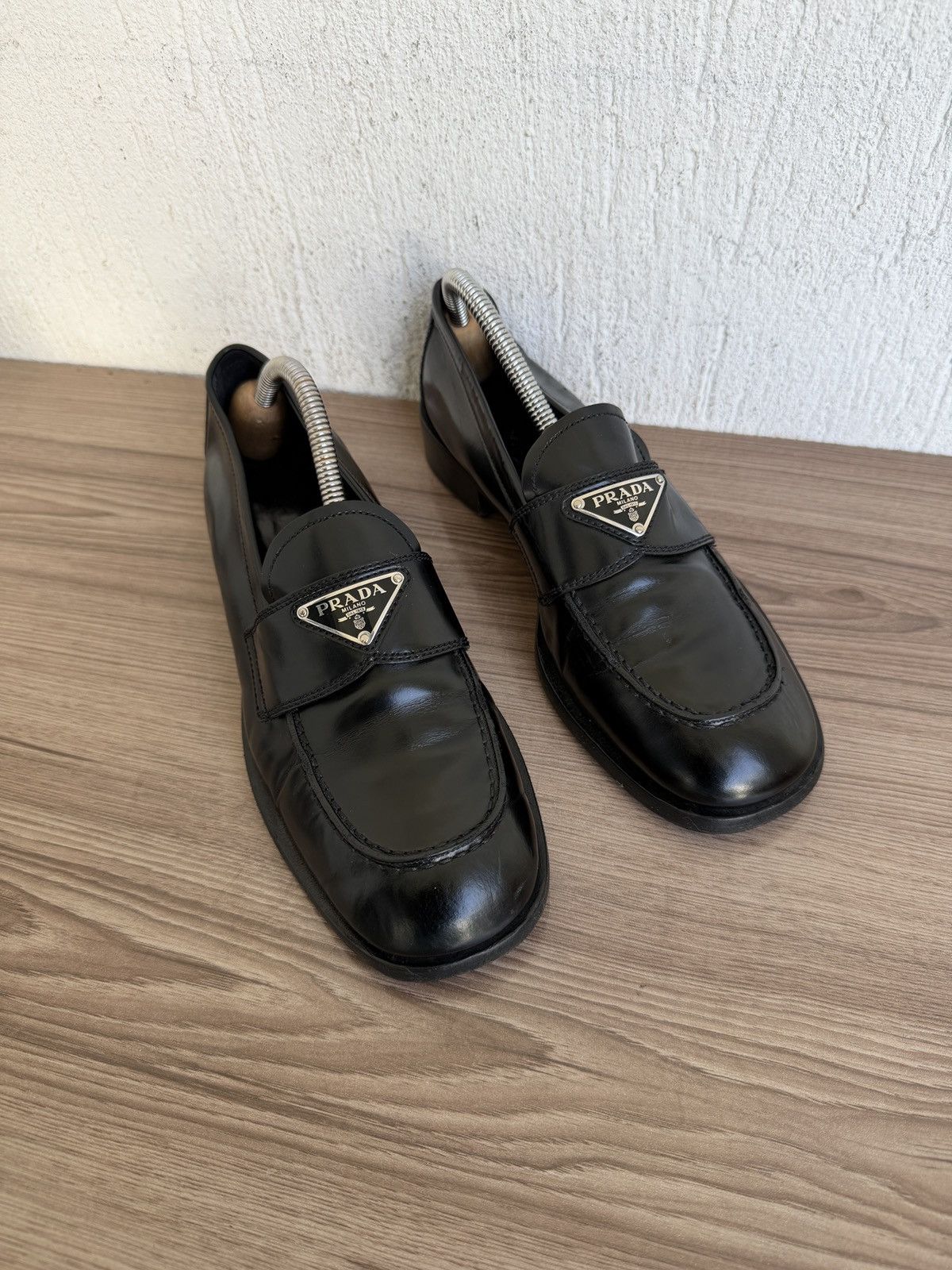 Prada ❤️🔥 brushed leather loafers Size US 9 / IT 39 - 9 Thumbnail